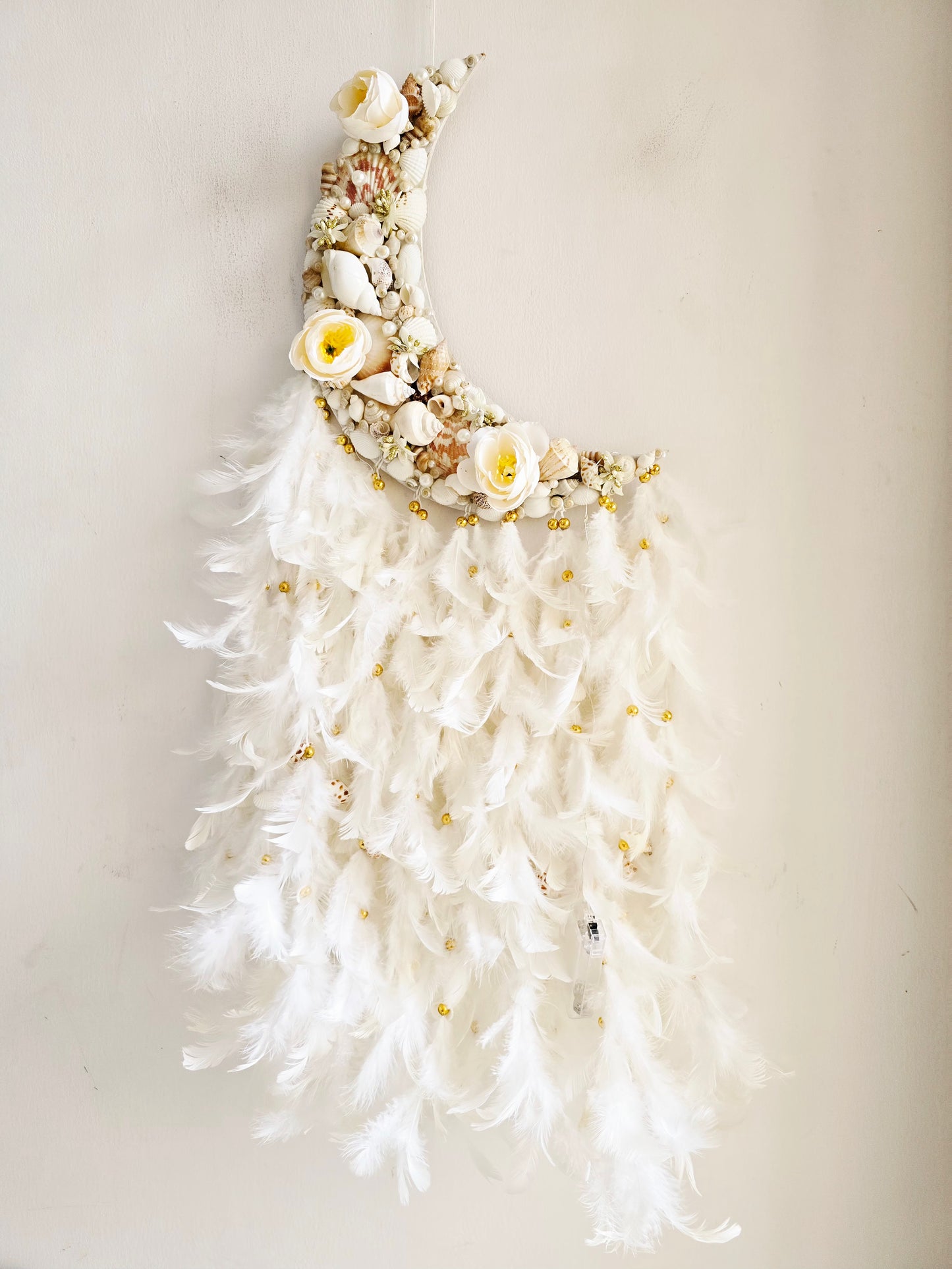 Fairy LED Moon DreamCatcher 35Inch - Shellkrafts