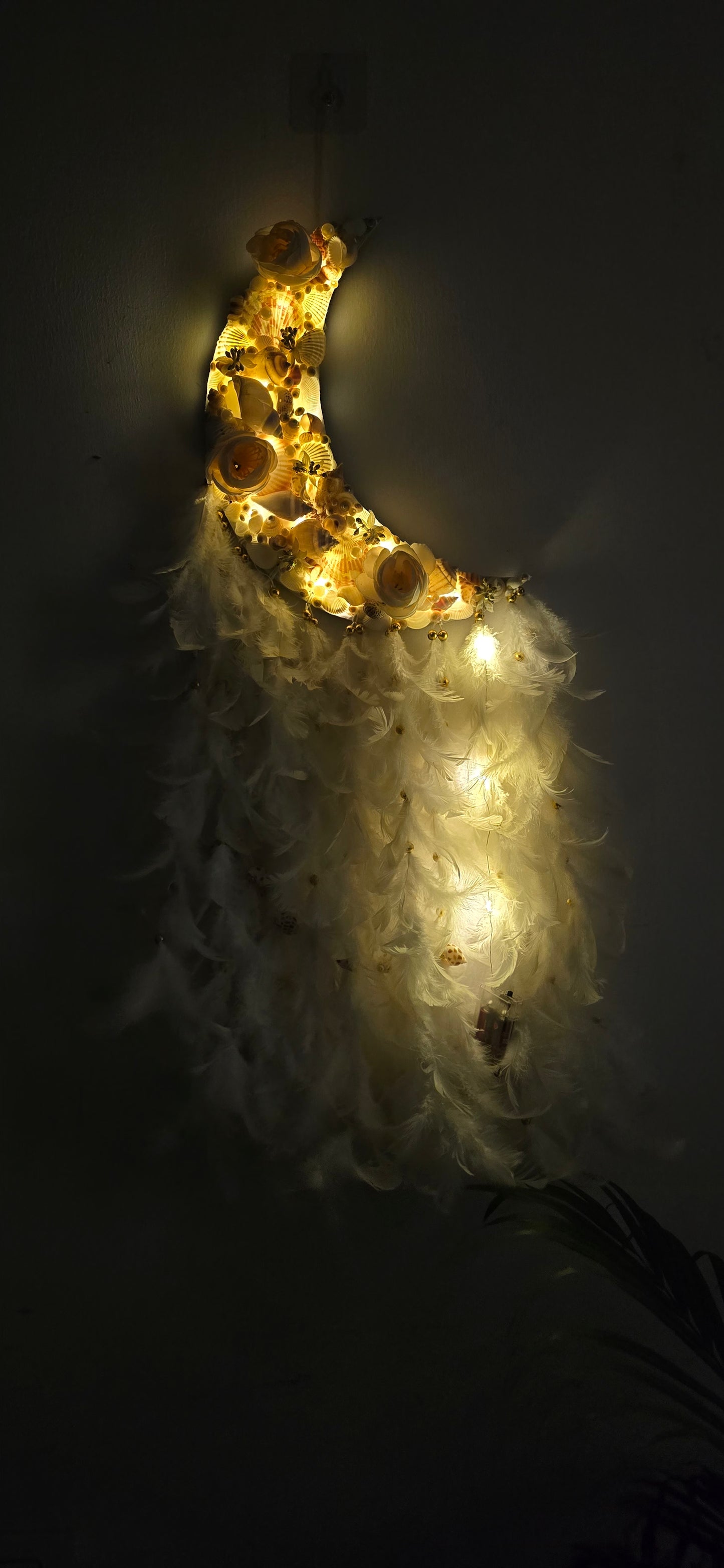 Fairy LED Moon DreamCatcher 35Inch - Shellkrafts