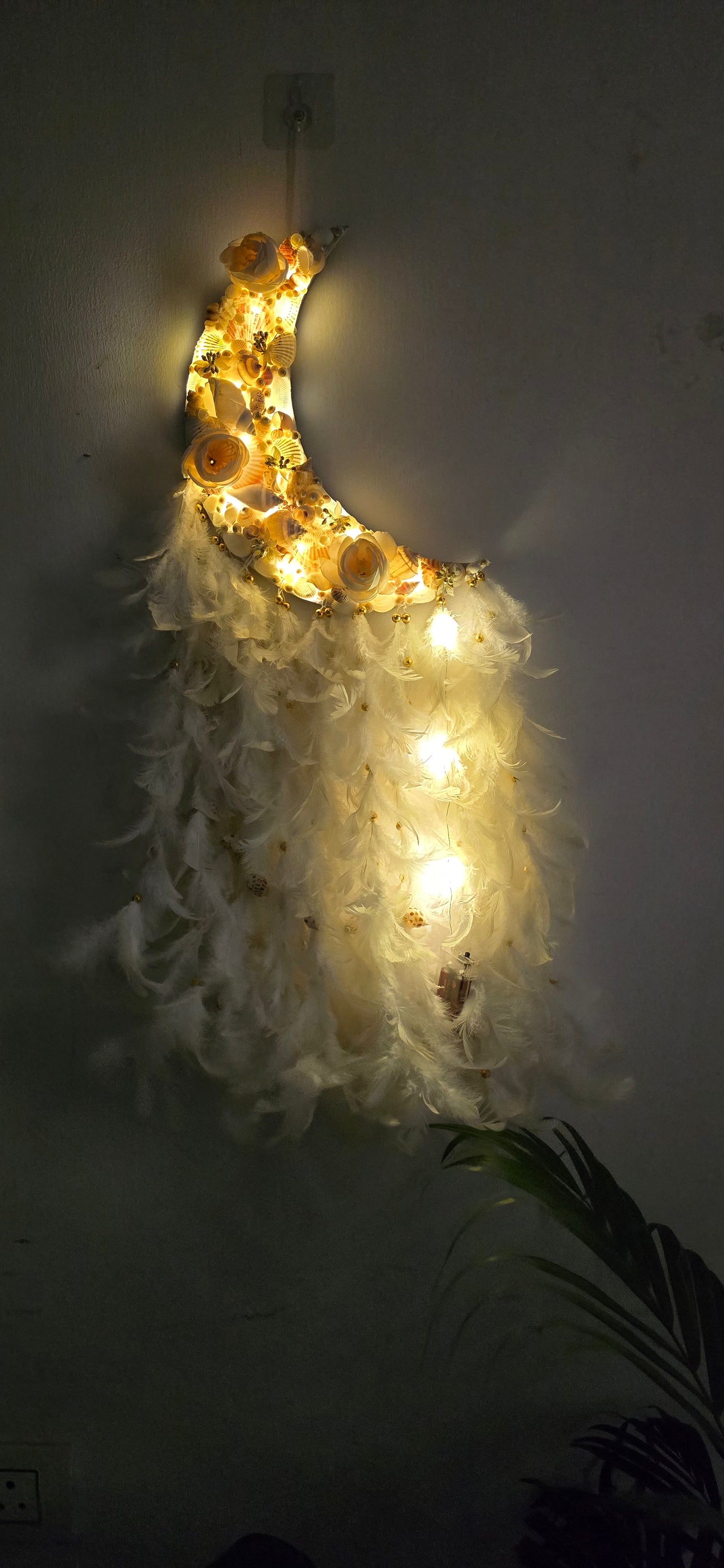Fairy LED Moon DreamCatcher 35Inch - Shellkrafts