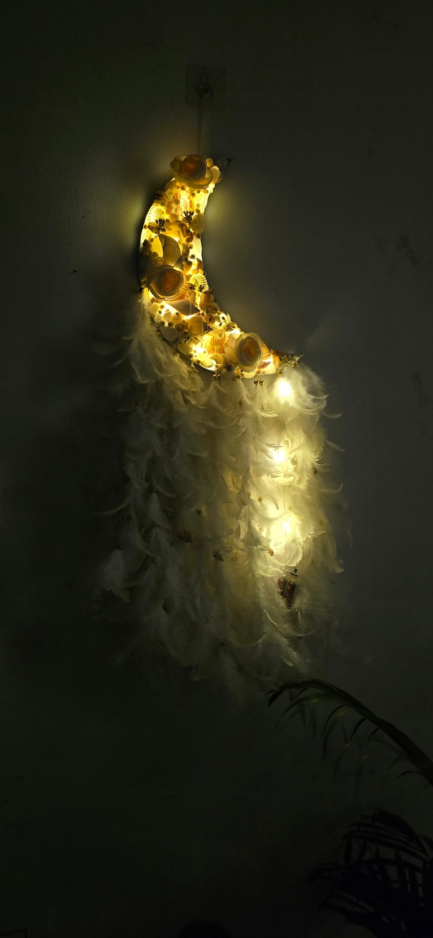 Fairy LED Moon DreamCatcher 35Inch - Shellkrafts
