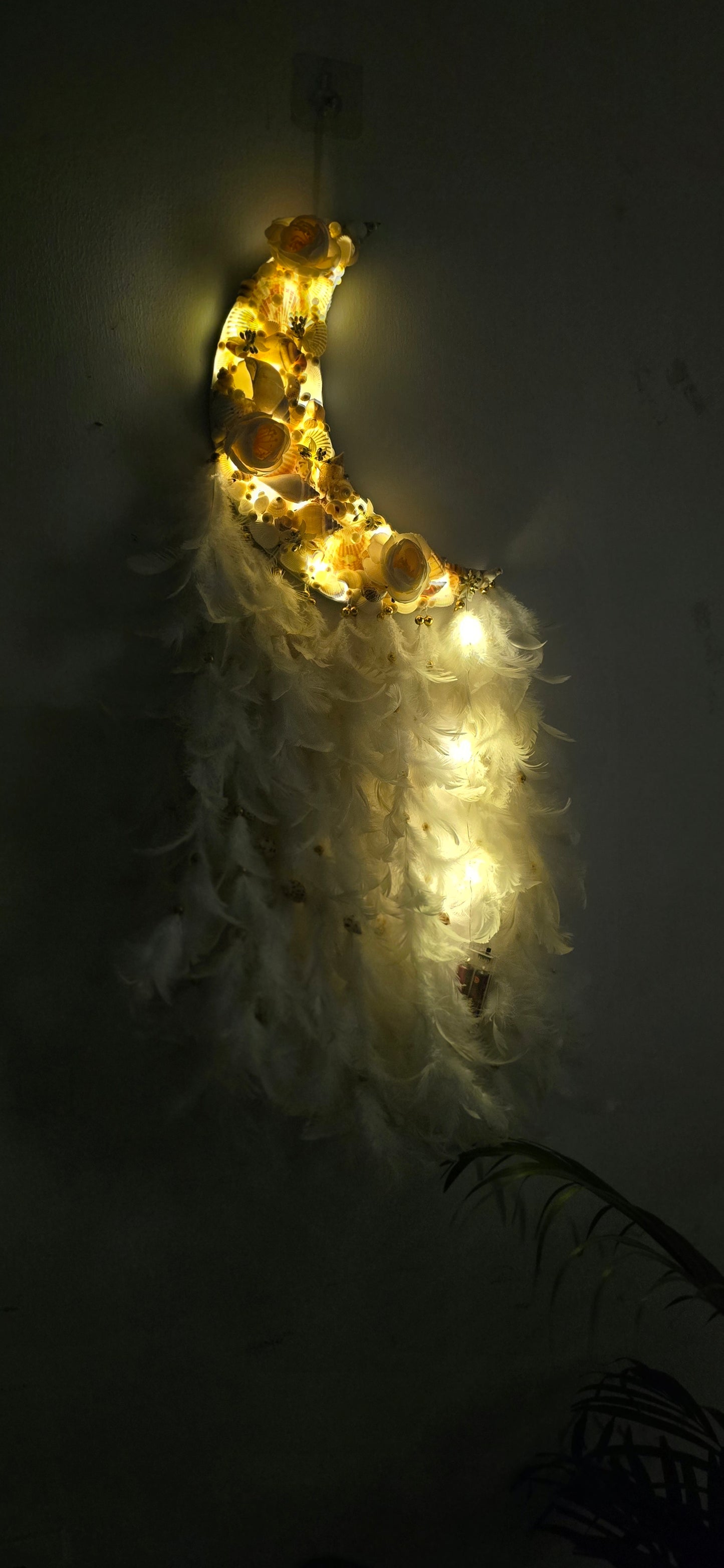 Fairy LED Moon DreamCatcher 35Inch - Shellkrafts