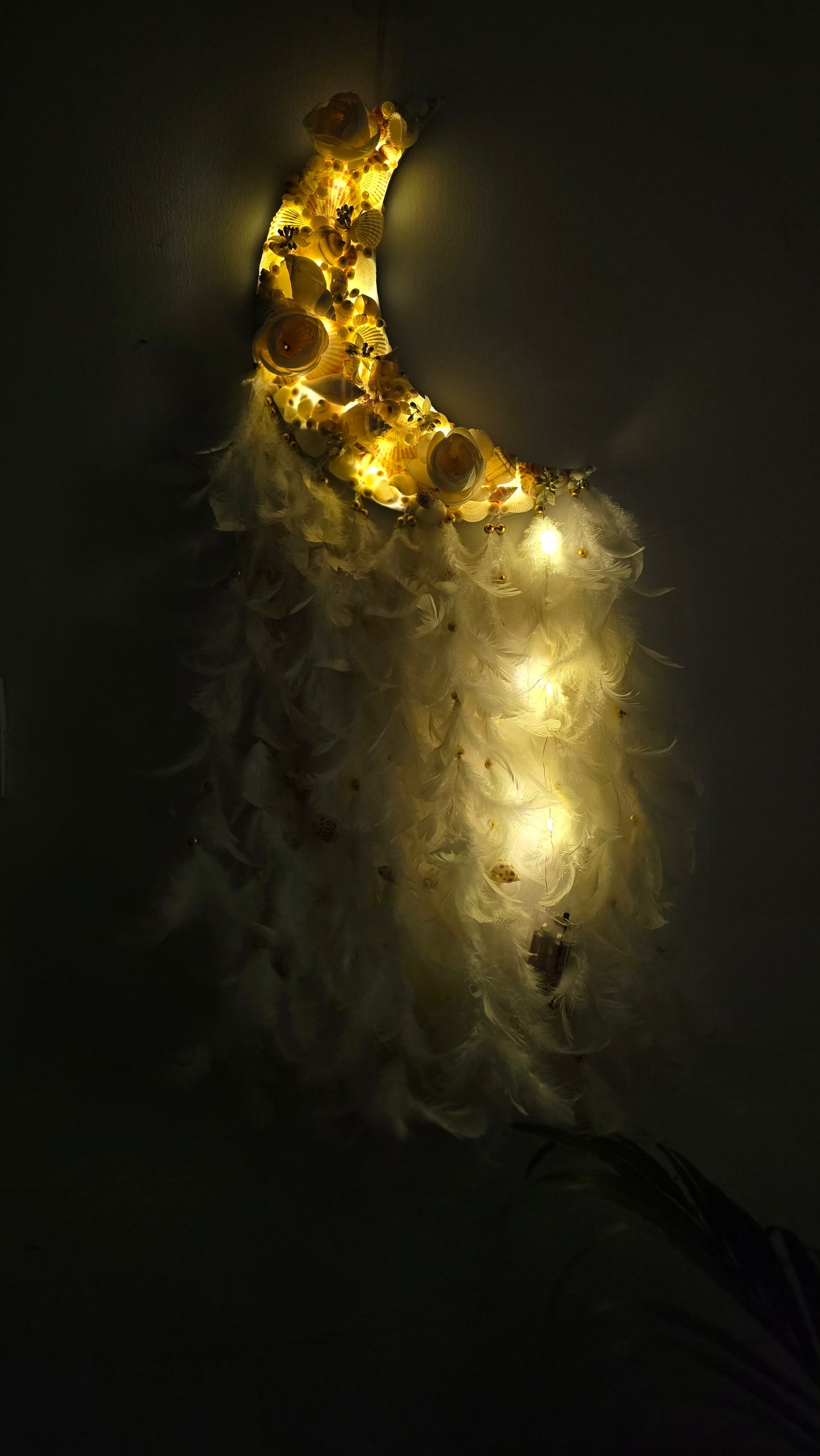 Fairy LED Moon DreamCatcher 35Inch - Shellkrafts