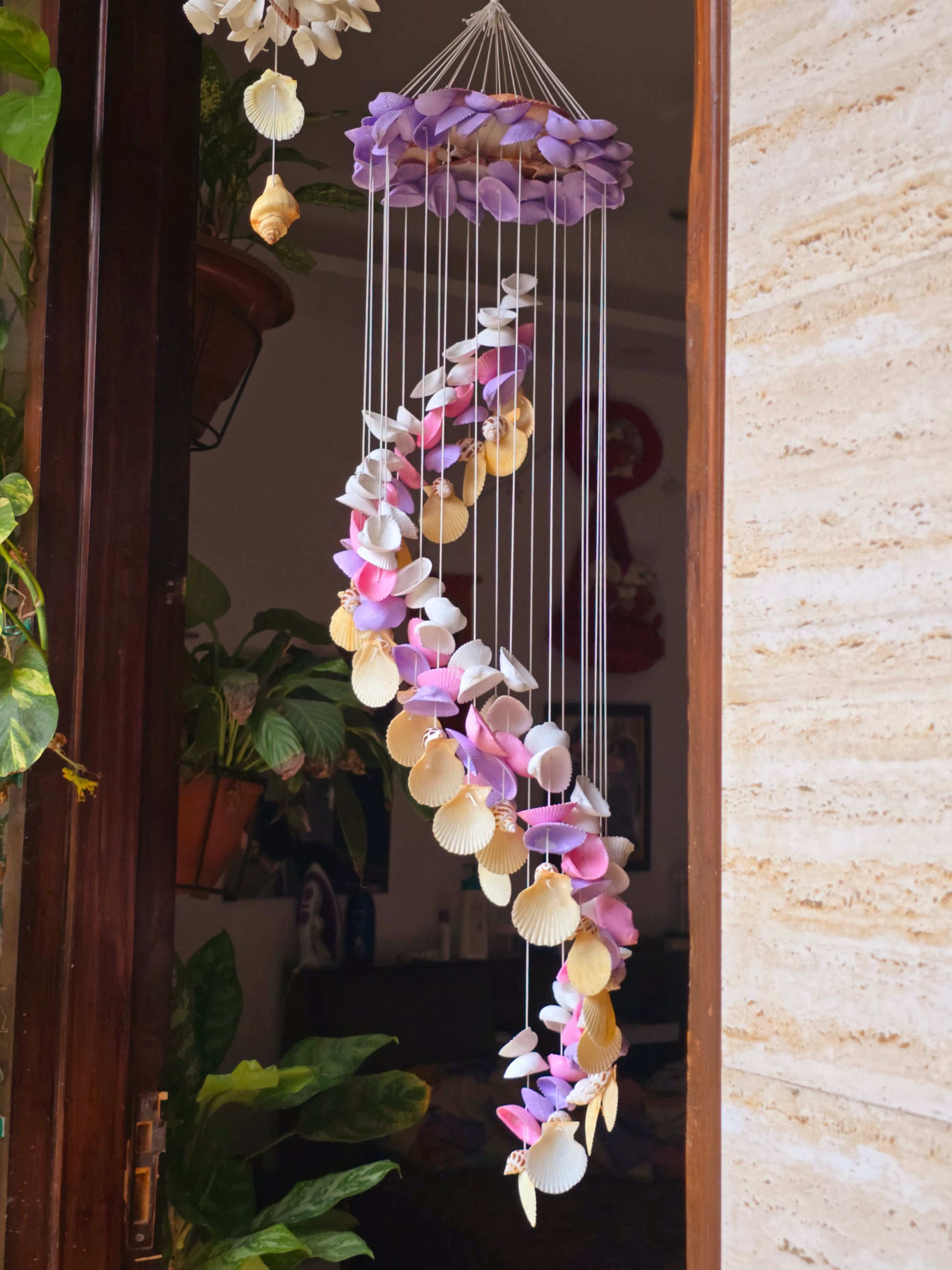 Illuminated Coastal Hanging Decor with Soft Ambient Glow - Shellkrafts