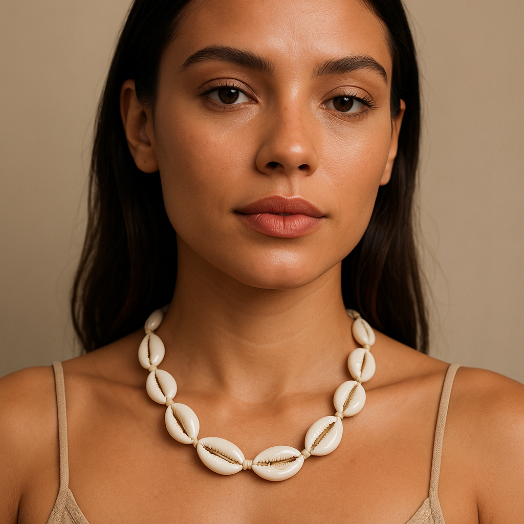 Handcrafted Cowrie Shell Choker Necklace - Shellkrafts