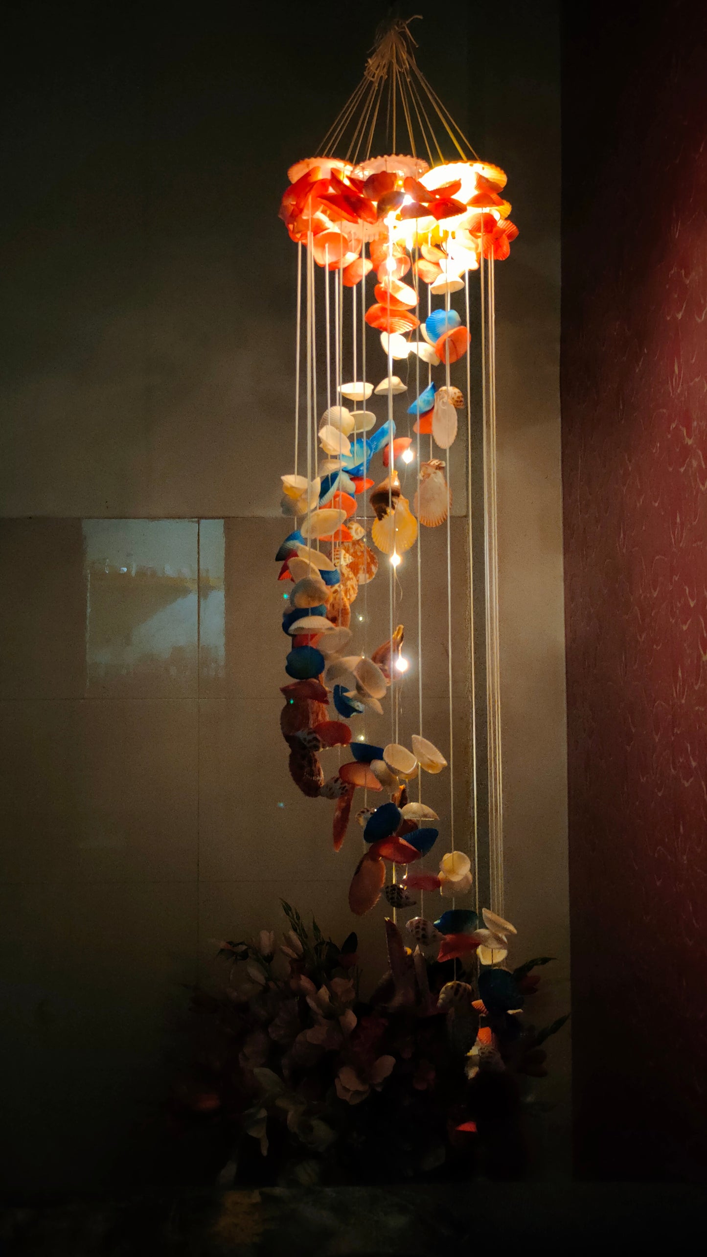 Illuminated Coastal Hanging Decor with Soft Ambient Glow - Shellkrafts