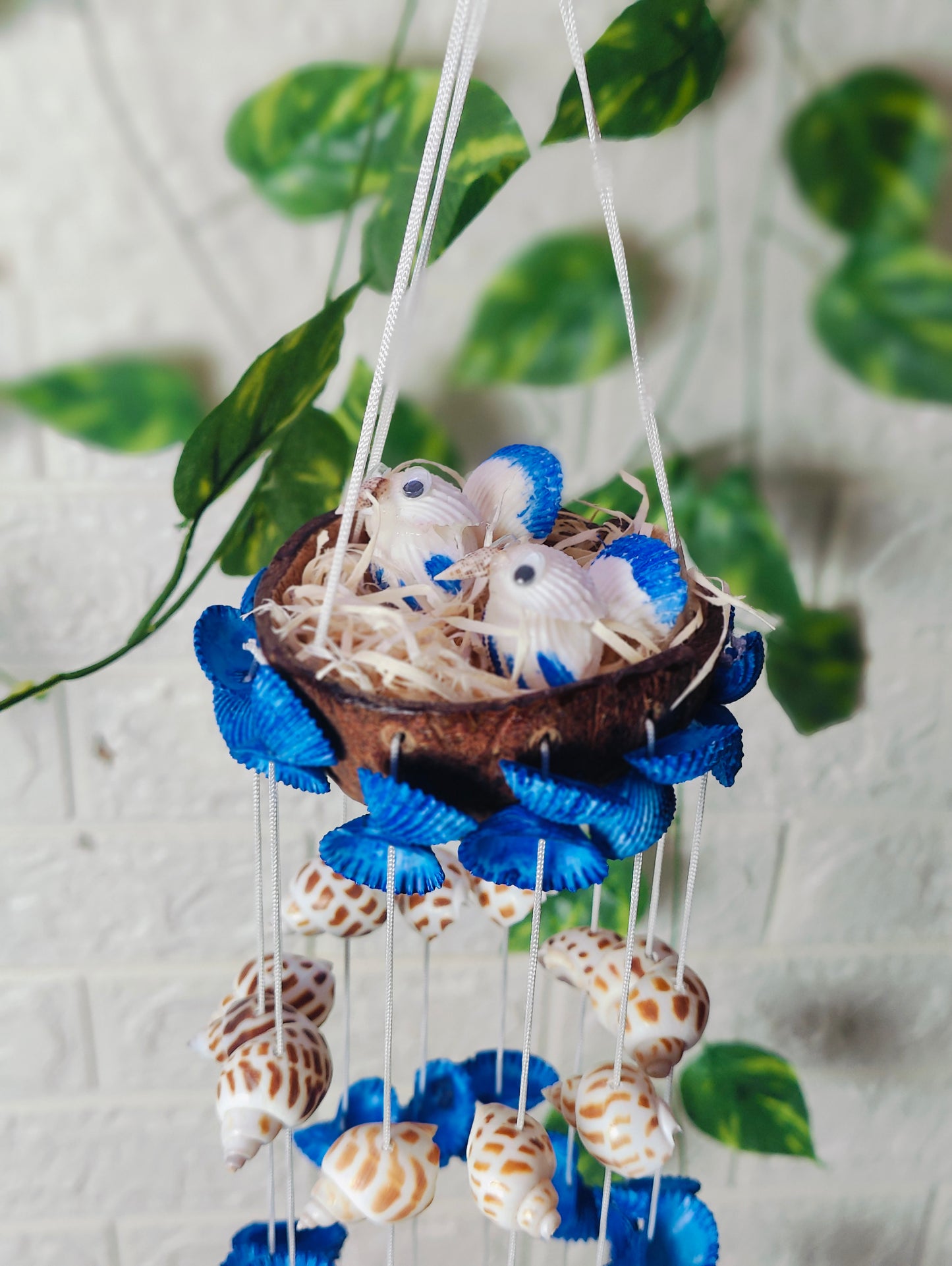 Sea shell mini bird windchime 15inch - Shellkrafts