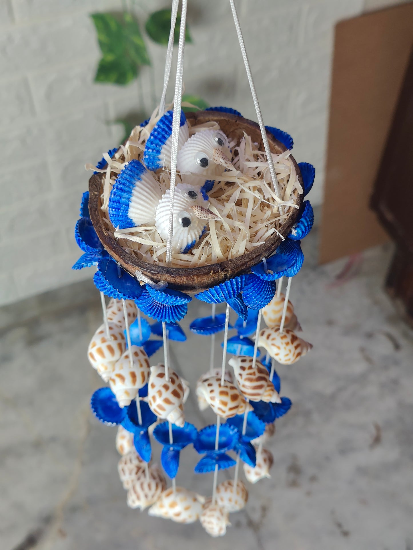 Sea shell mini bird windchime 15inch - Shellkrafts