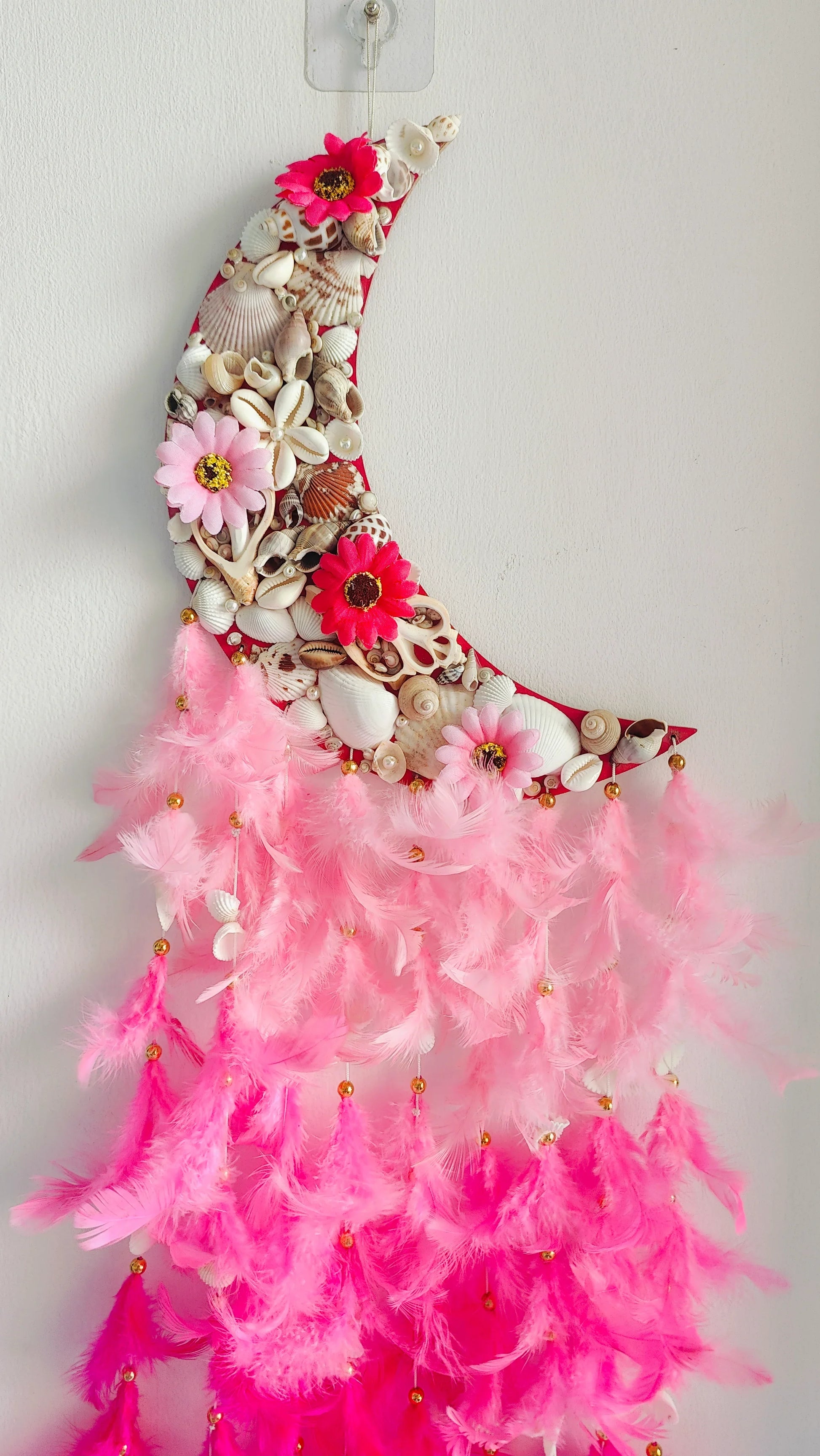 Floral Moon Dream Catcher - Shellkrafts