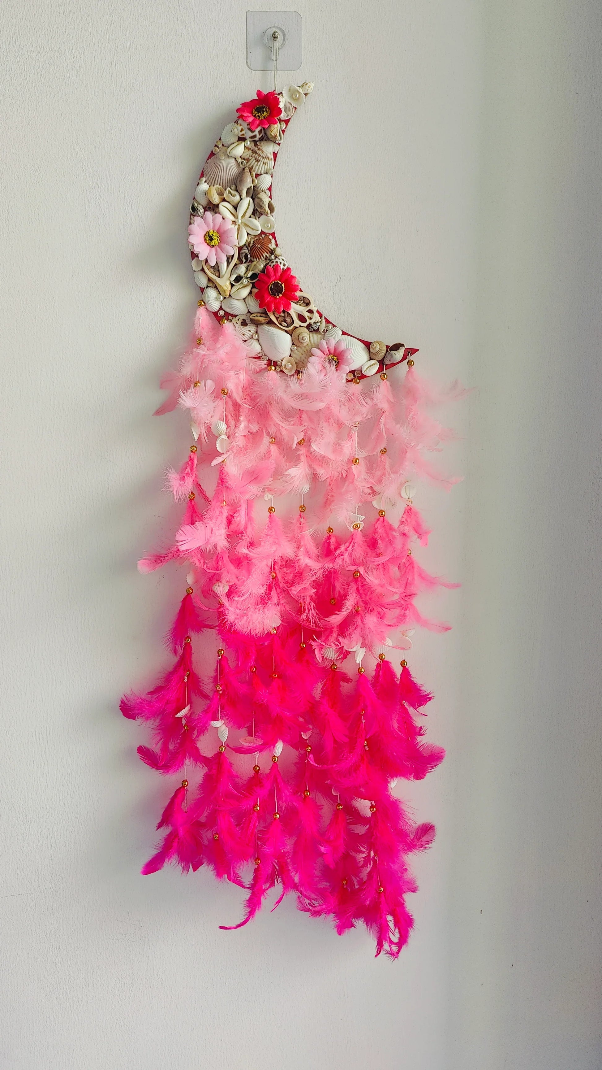 Floral Moon Dream Catcher - Shellkrafts