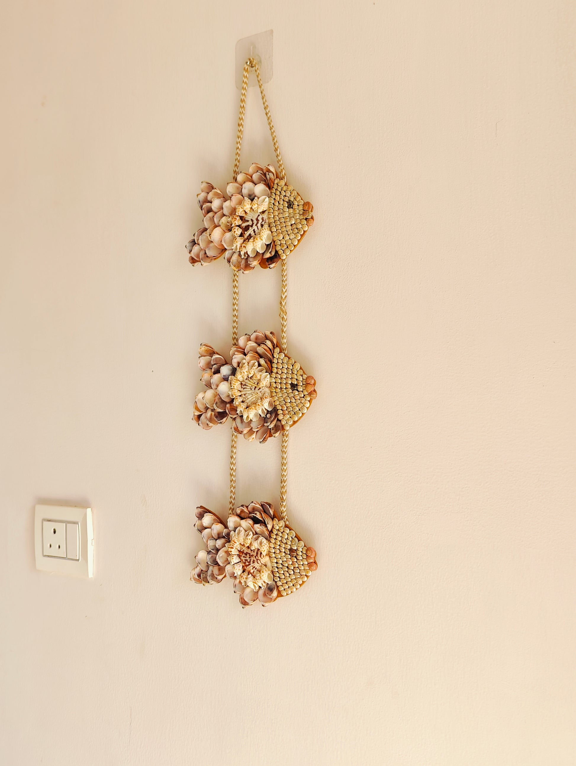 Handcrafted Seashell Fish Wall Hanging – Unique Coastal Home Décor - Shellkrafts