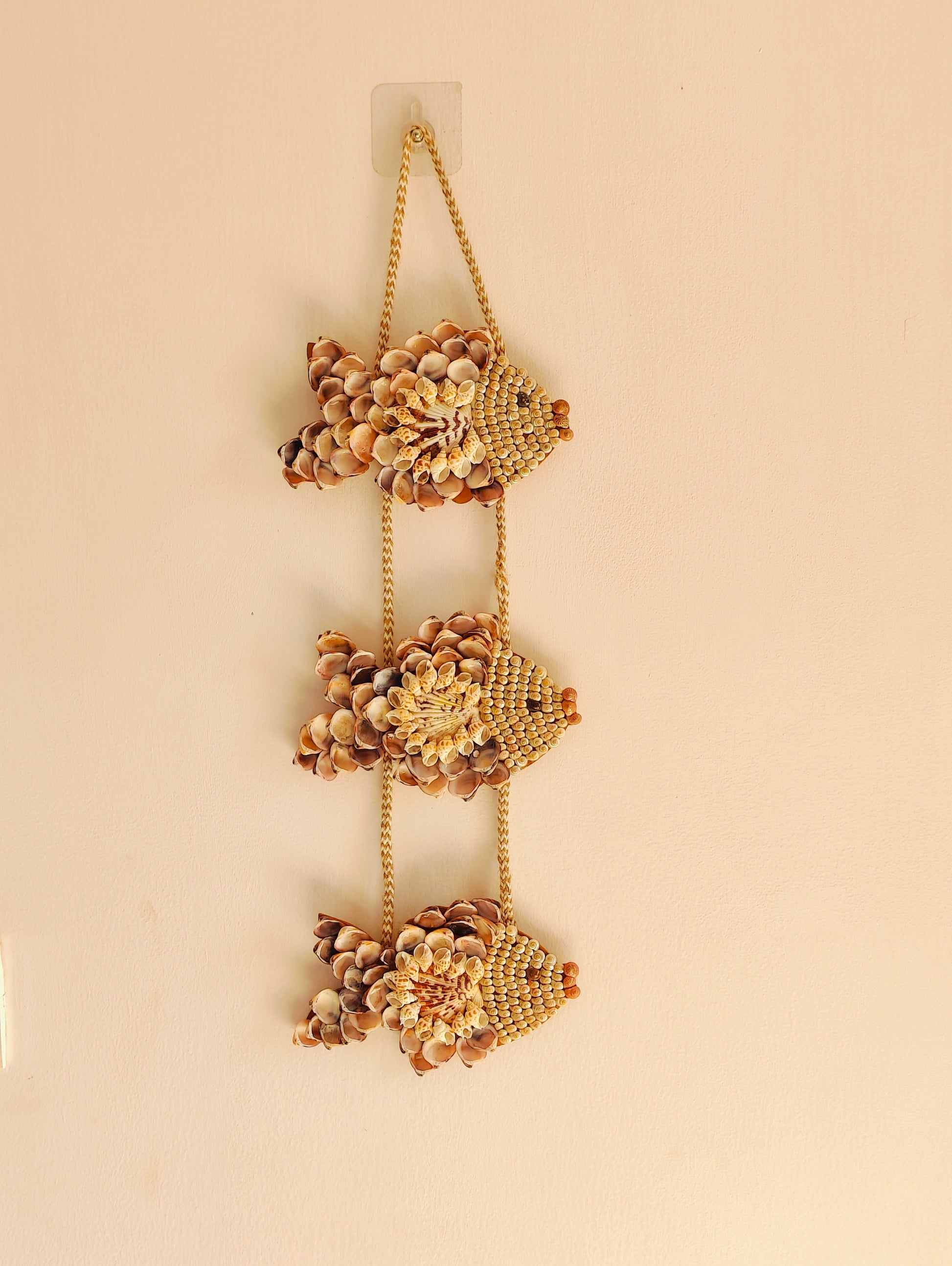 Handcrafted Seashell Fish Wall Hanging – Unique Coastal Home Décor - Shellkrafts
