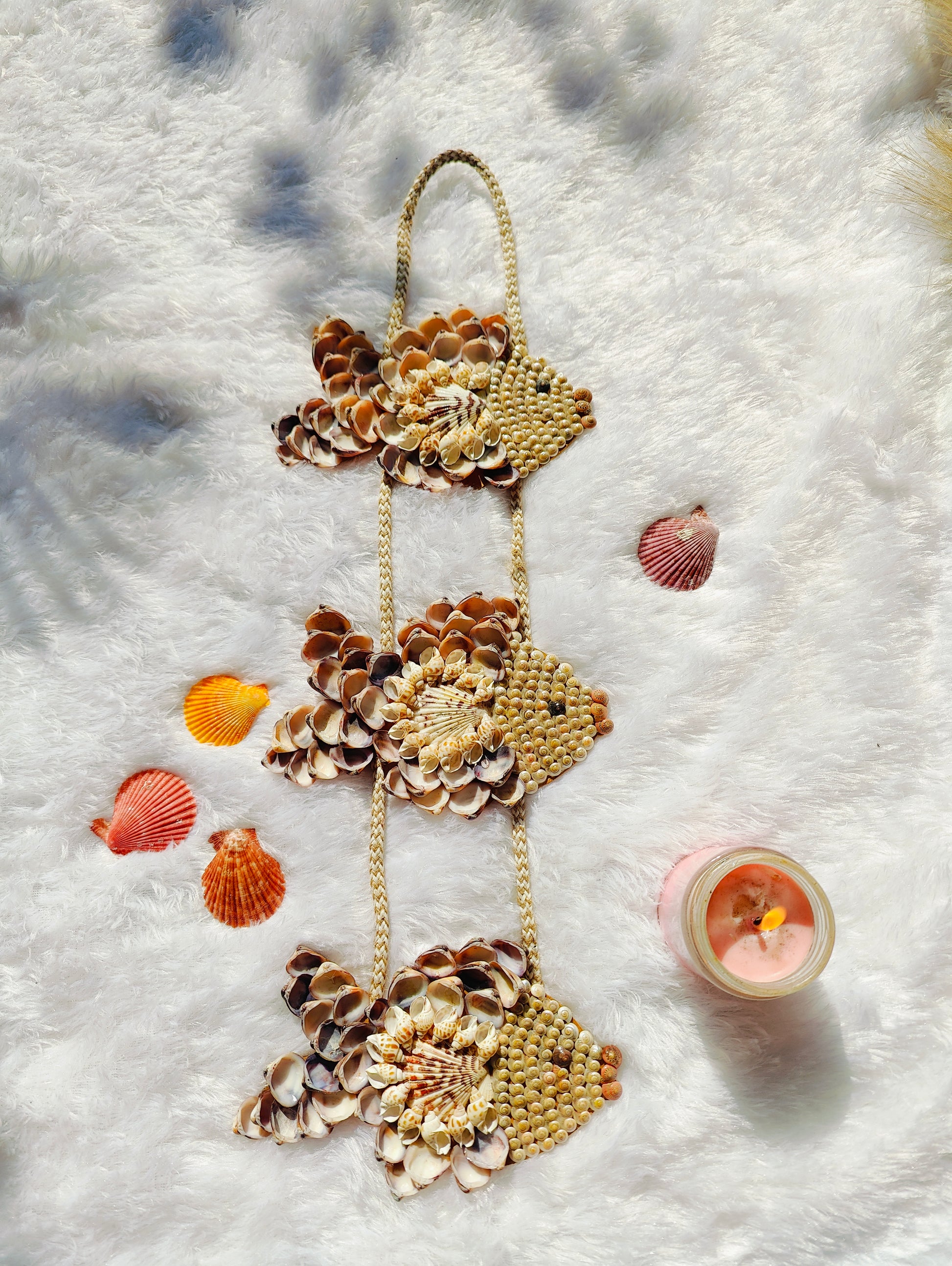 Handcrafted Seashell Fish Wall Hanging – Unique Coastal Home Décor - Shellkrafts
