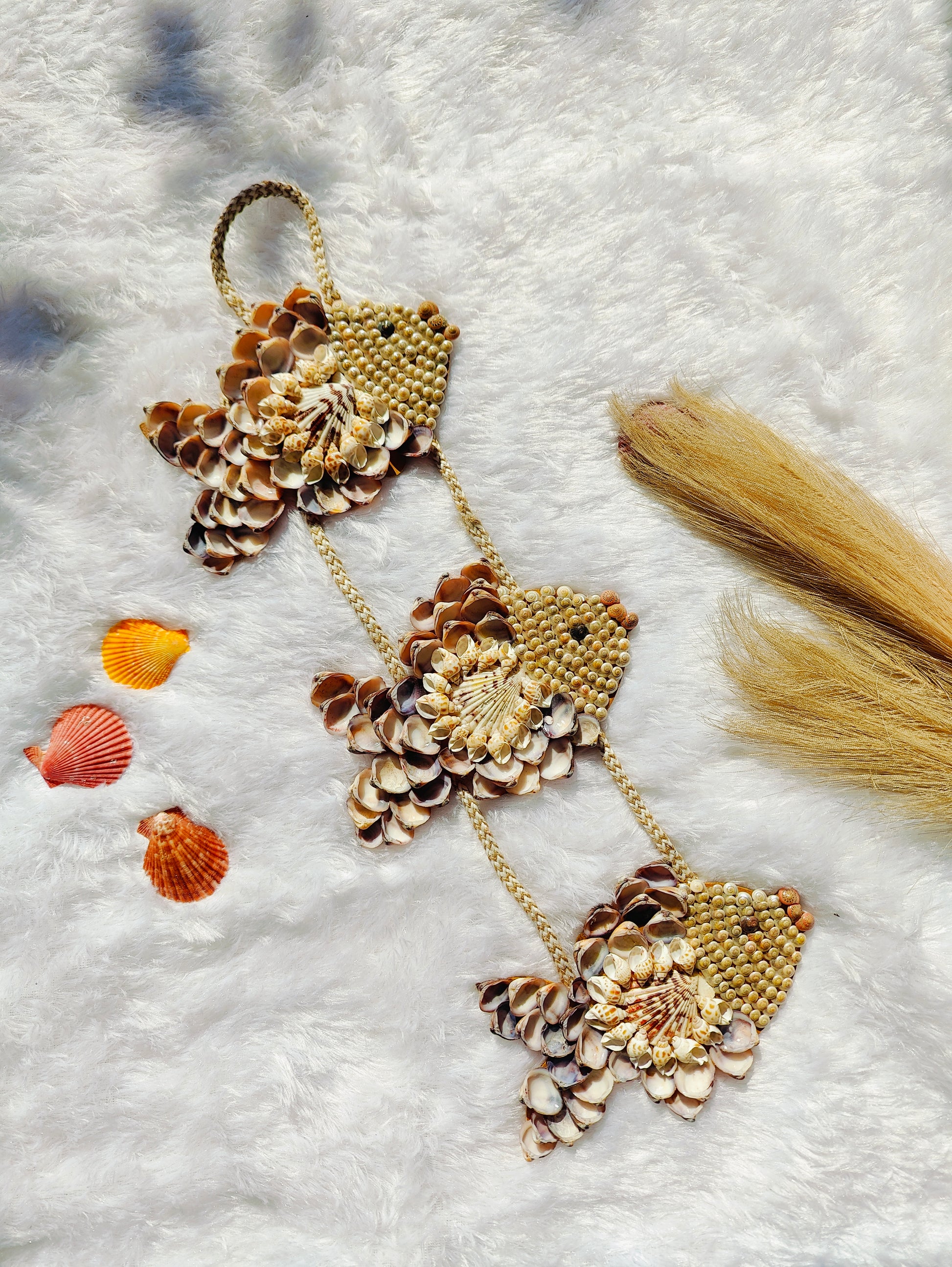 Handcrafted Seashell Fish Wall Hanging – Unique Coastal Home Décor - Shellkrafts