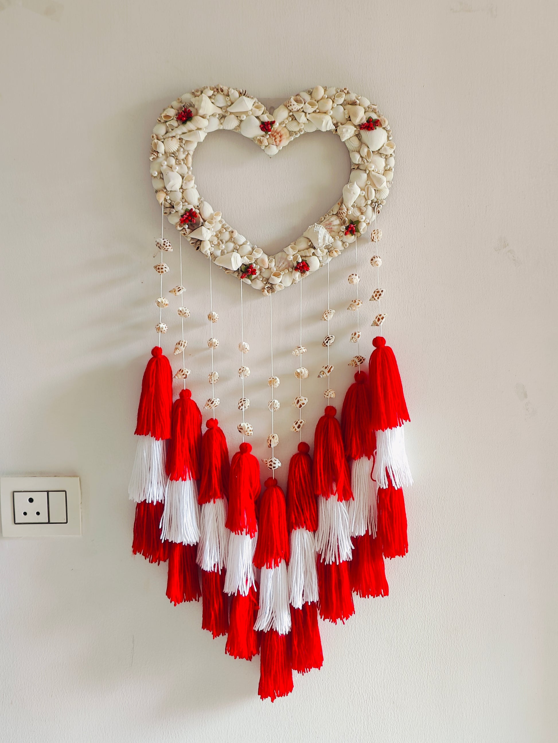 Boho Love Dream Catcher-Handcrafted Coastal Charm - Shellkrafts