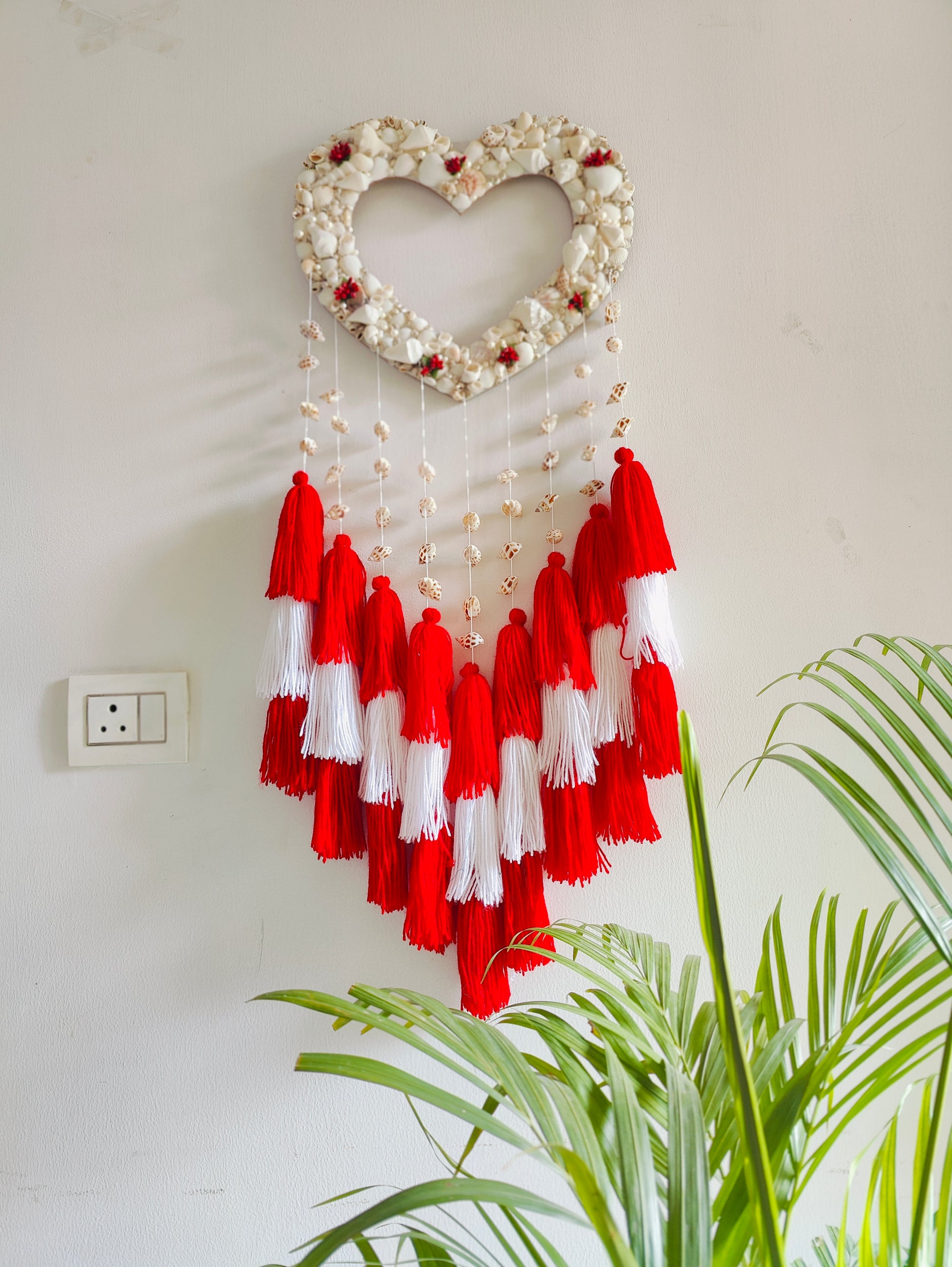 Boho Love Dream Catcher-Handcrafted Coastal Charm - Shellkrafts