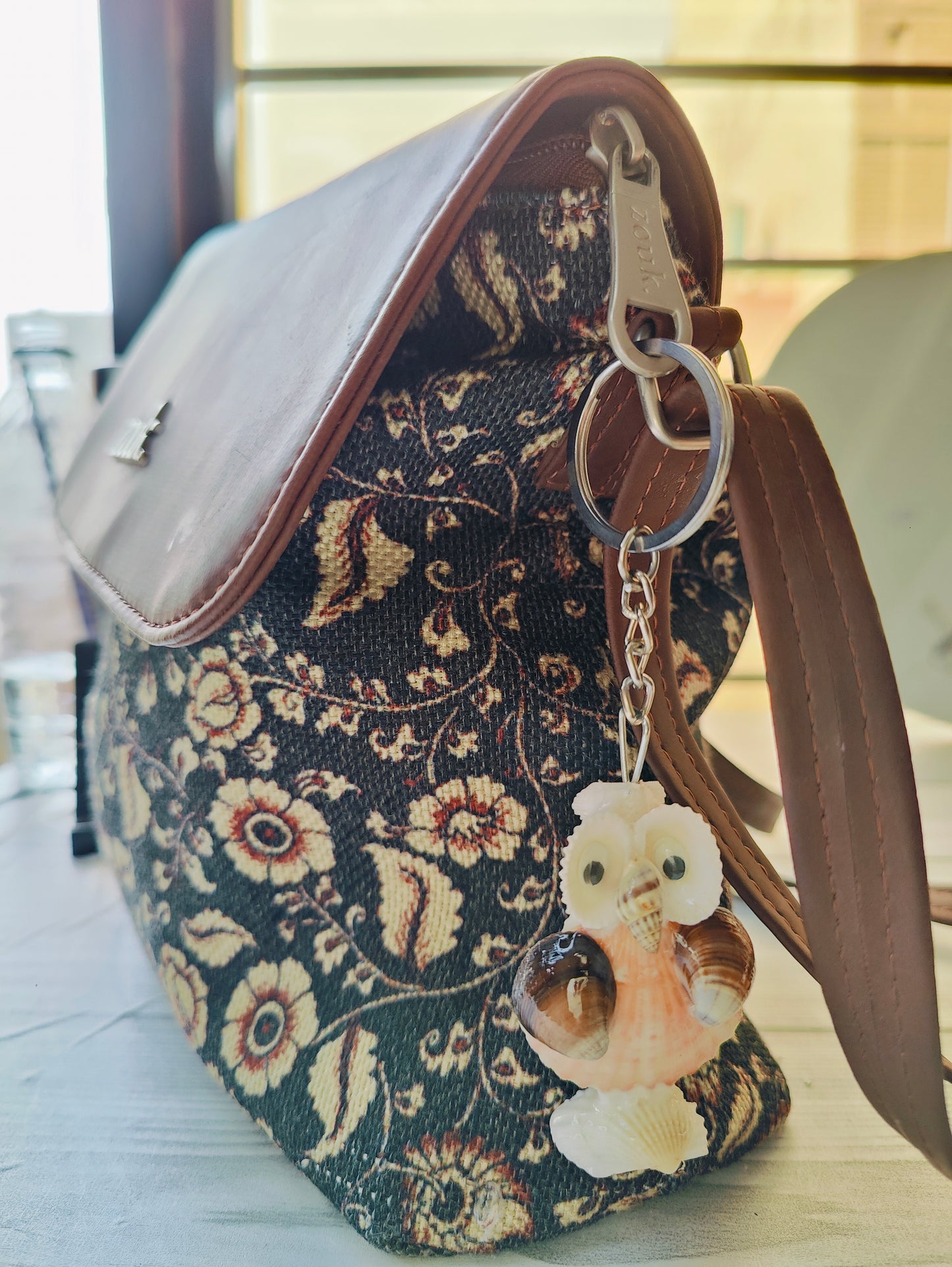 Handcrafted Seashell Owl Keychain – With Gift Box - Shellkrafts