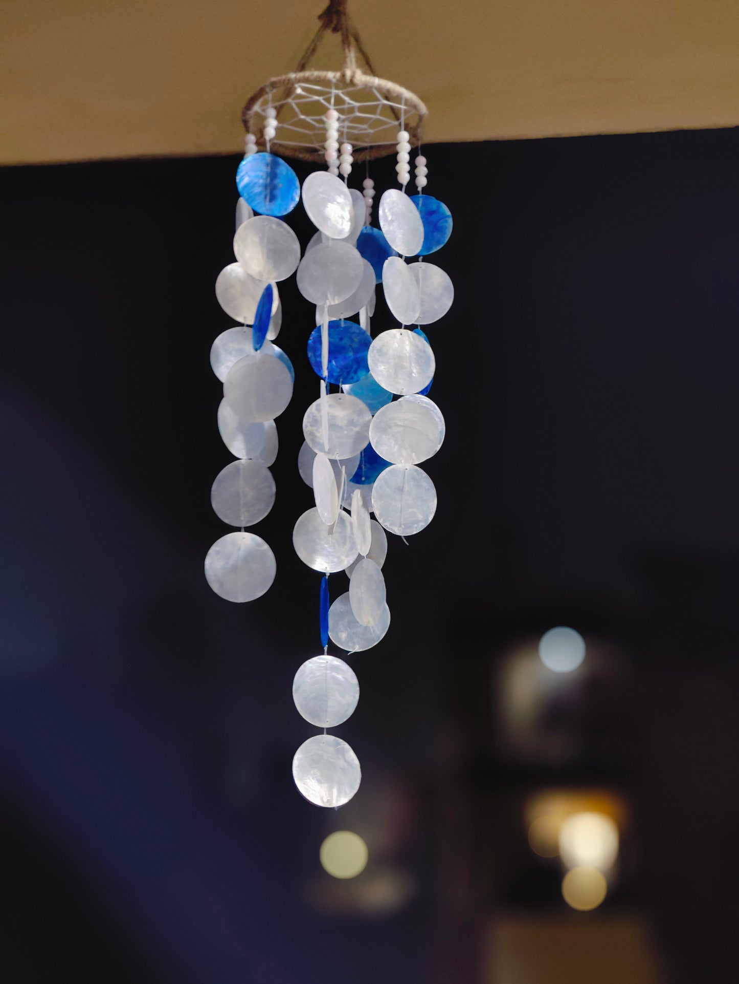 Coastal Melody Capiz Shell Windchime | Handcrafted Ocean-Inspired Decor - Shellkrafts