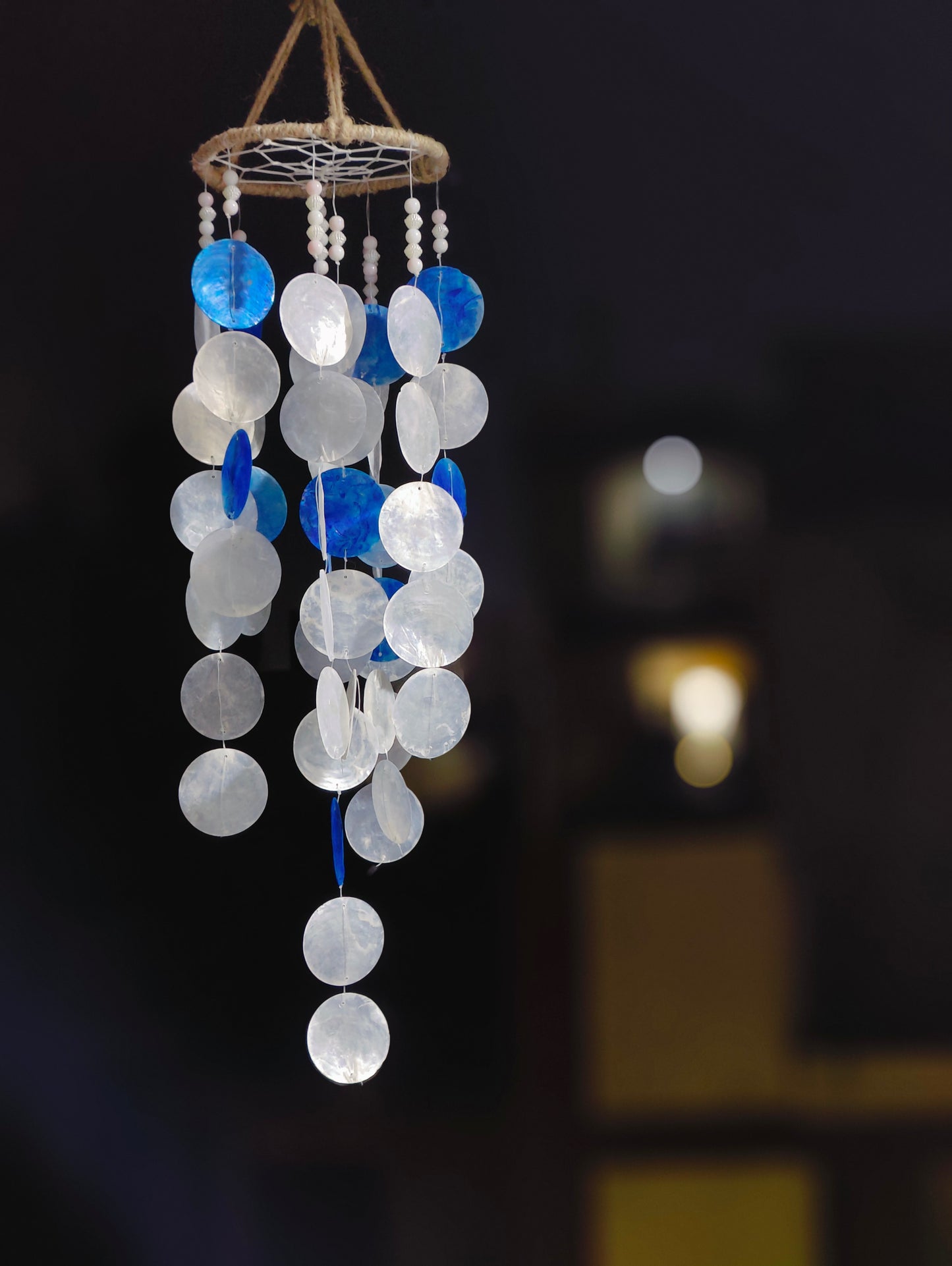 Coastal Melody Capiz Shell Windchime | Handcrafted Ocean-Inspired Decor - Shellkrafts