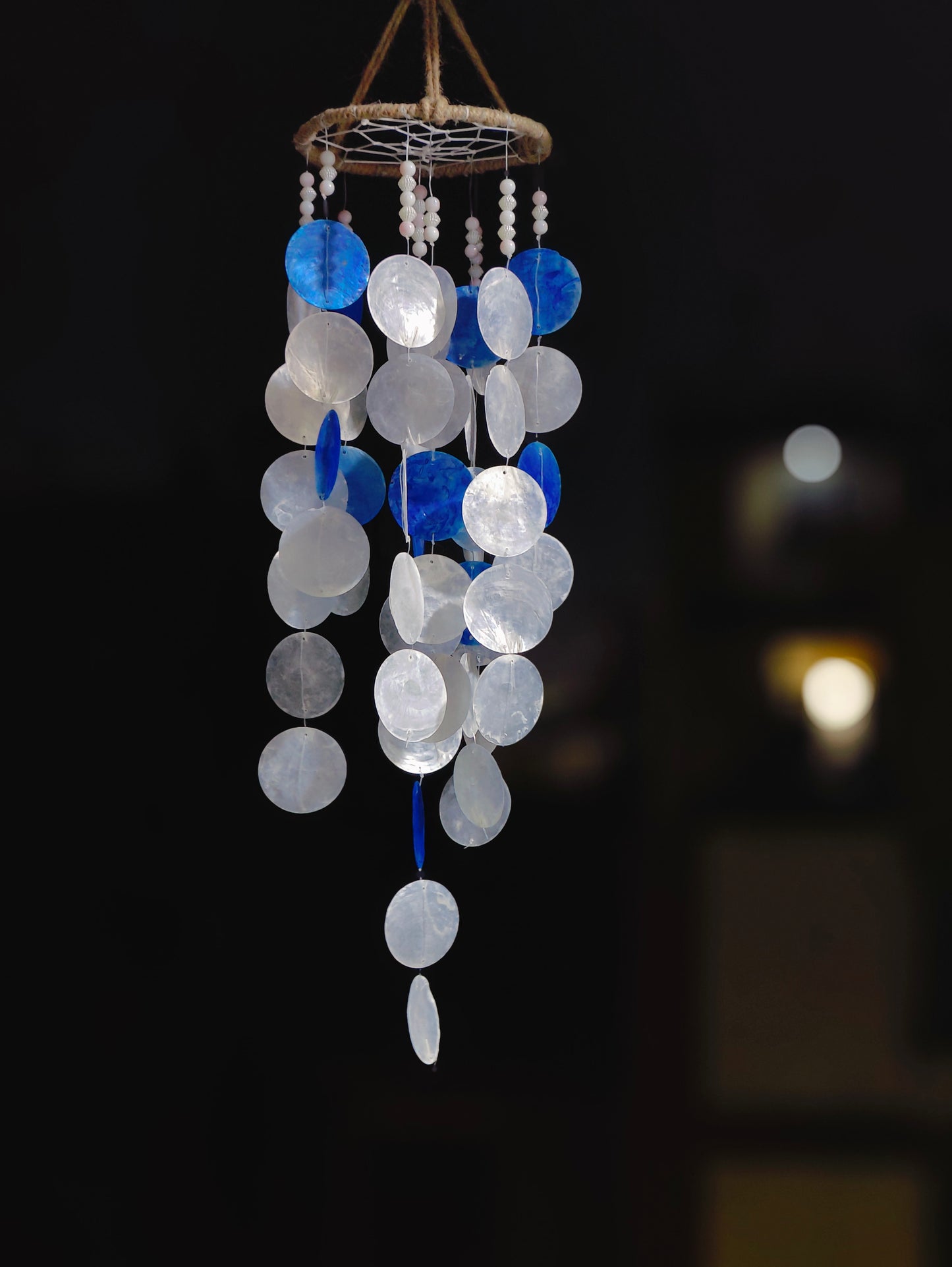 Coastal Melody Capiz Shell Windchime | Handcrafted Ocean-Inspired Decor - Shellkrafts
