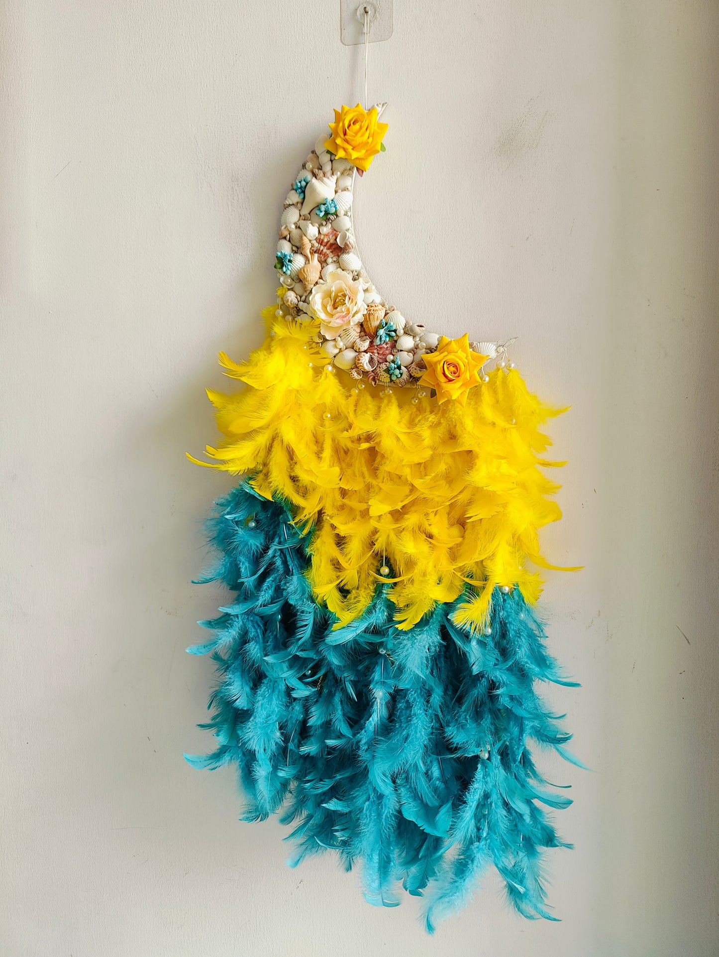 Moon Flora Dream Catcher 35inch - Shellkrafts
