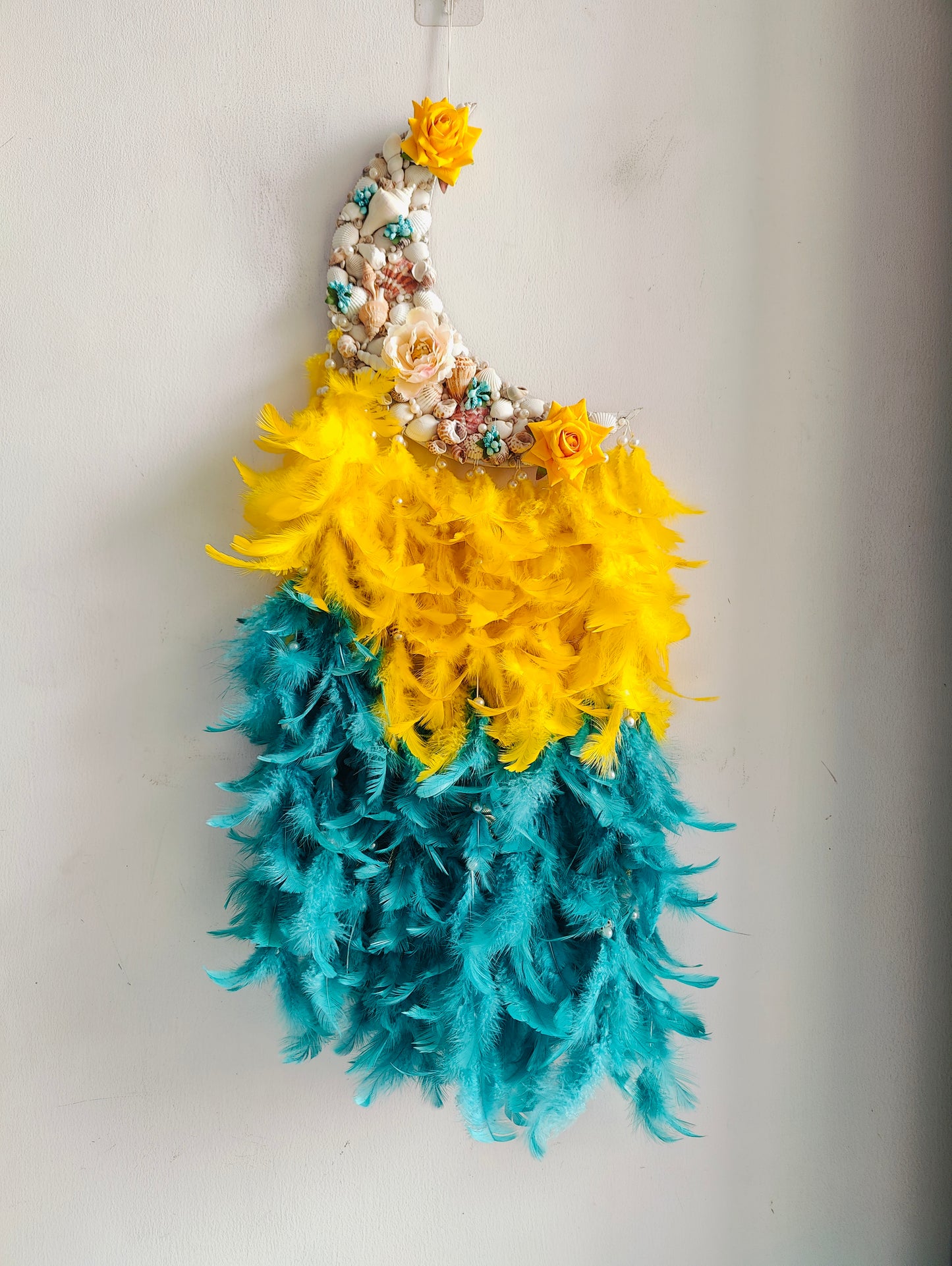 Moon Flora Dream Catcher 35inch - Shellkrafts