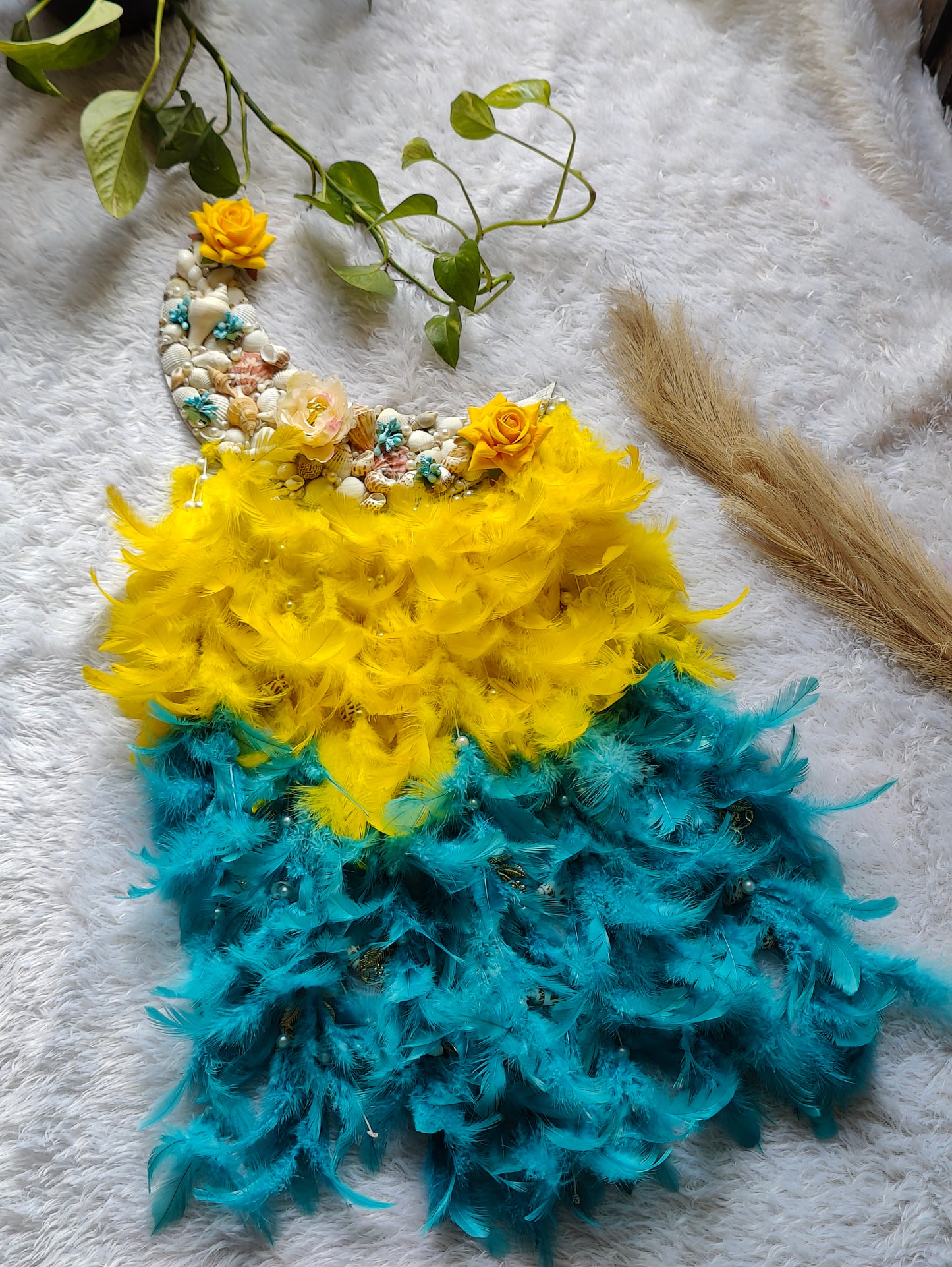 Moon Flora Dream Catcher 35inch - Shellkrafts
