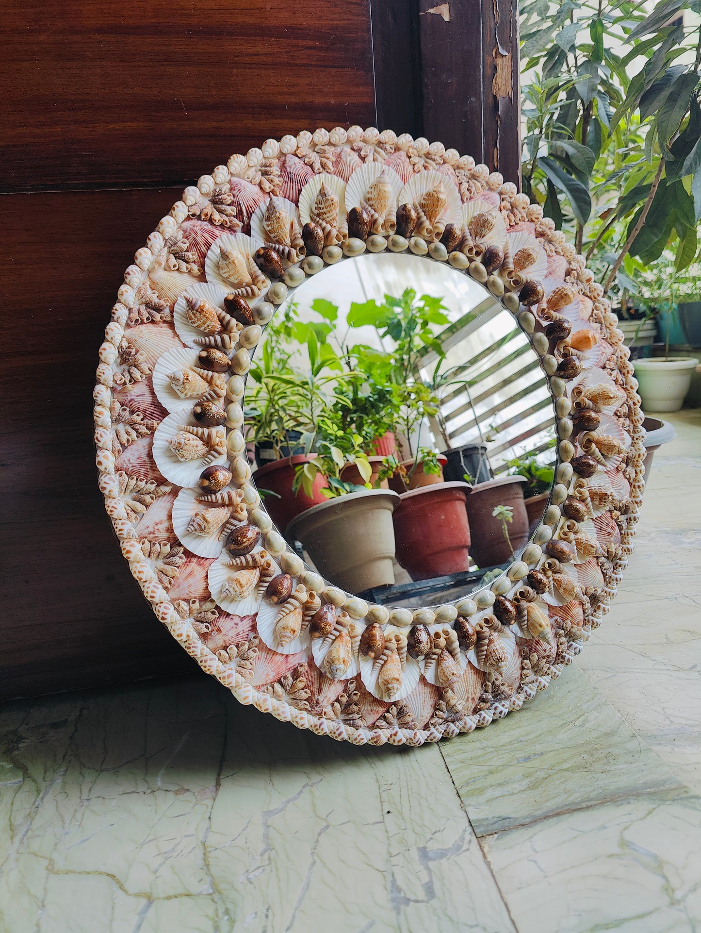 Boho Wall Mirror 20inch - Shellkrafts