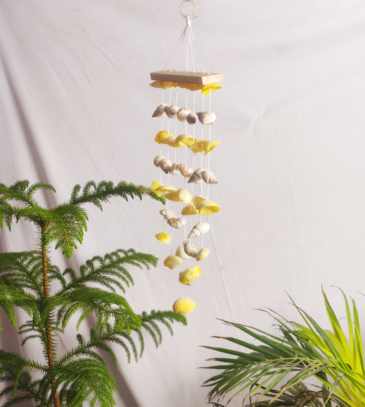 Wooden shell windchime 19inch - Shellkrafts