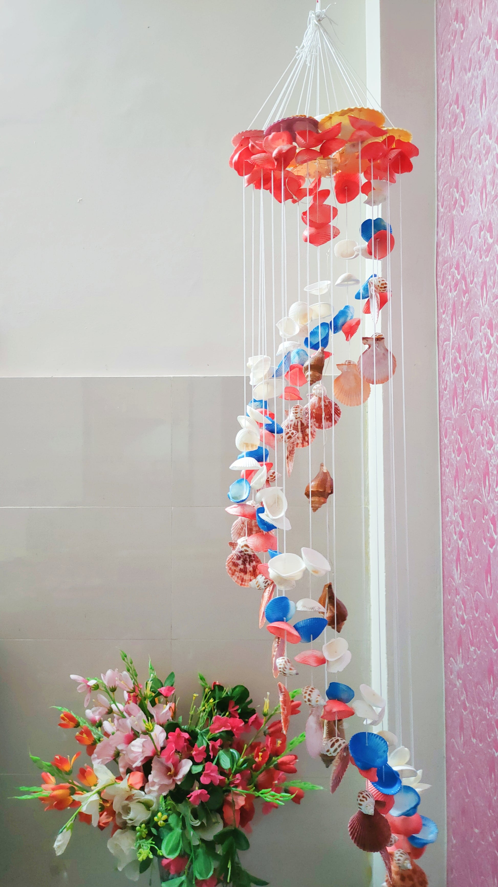 Illuminated Coastal Hanging Decor with Soft Ambient Glow - Shellkrafts