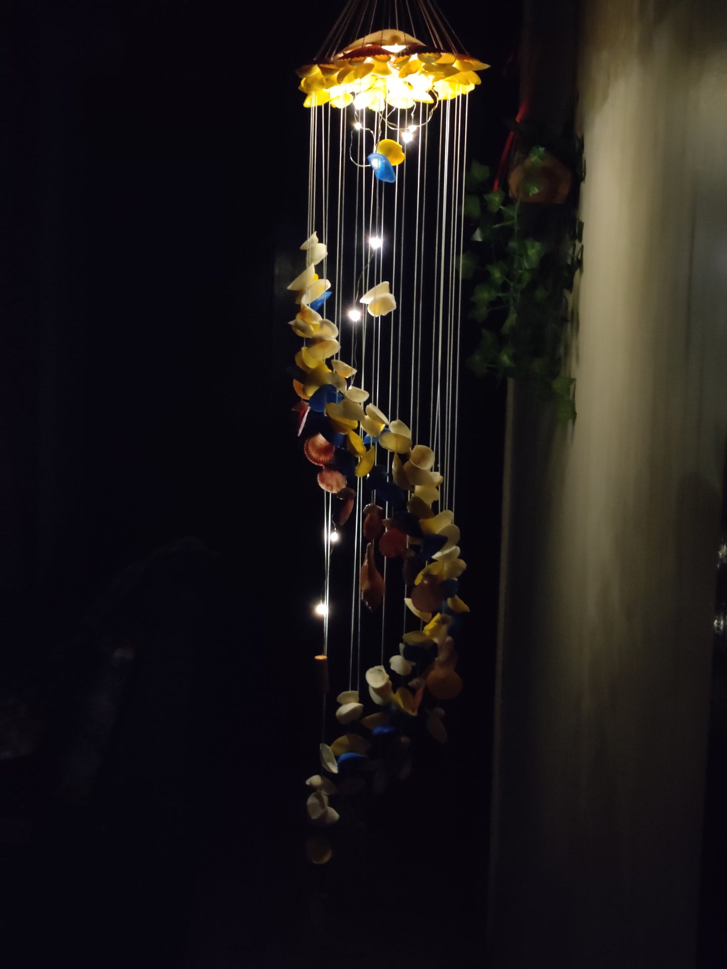 Illuminated Coastal Hanging Decor with Soft Ambient Glow - Shellkrafts
