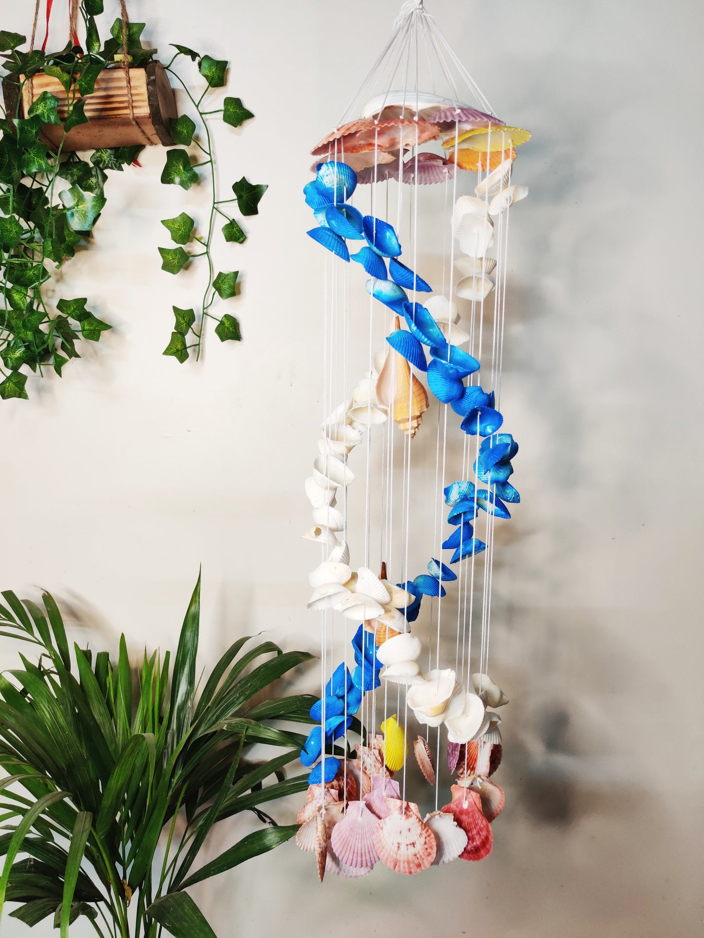 Coastal Seashell Wind Chime – Handcrafted Nautical Décor - Shellkrafts