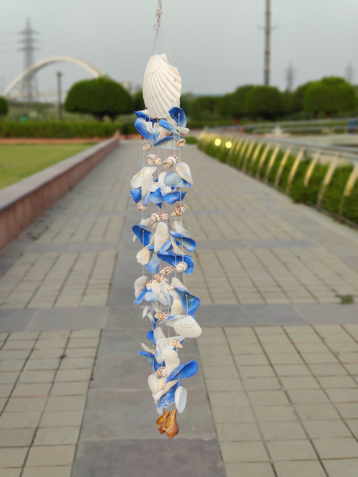 Pearl Sea shell windchime Decor 34inch - Shellkrafts