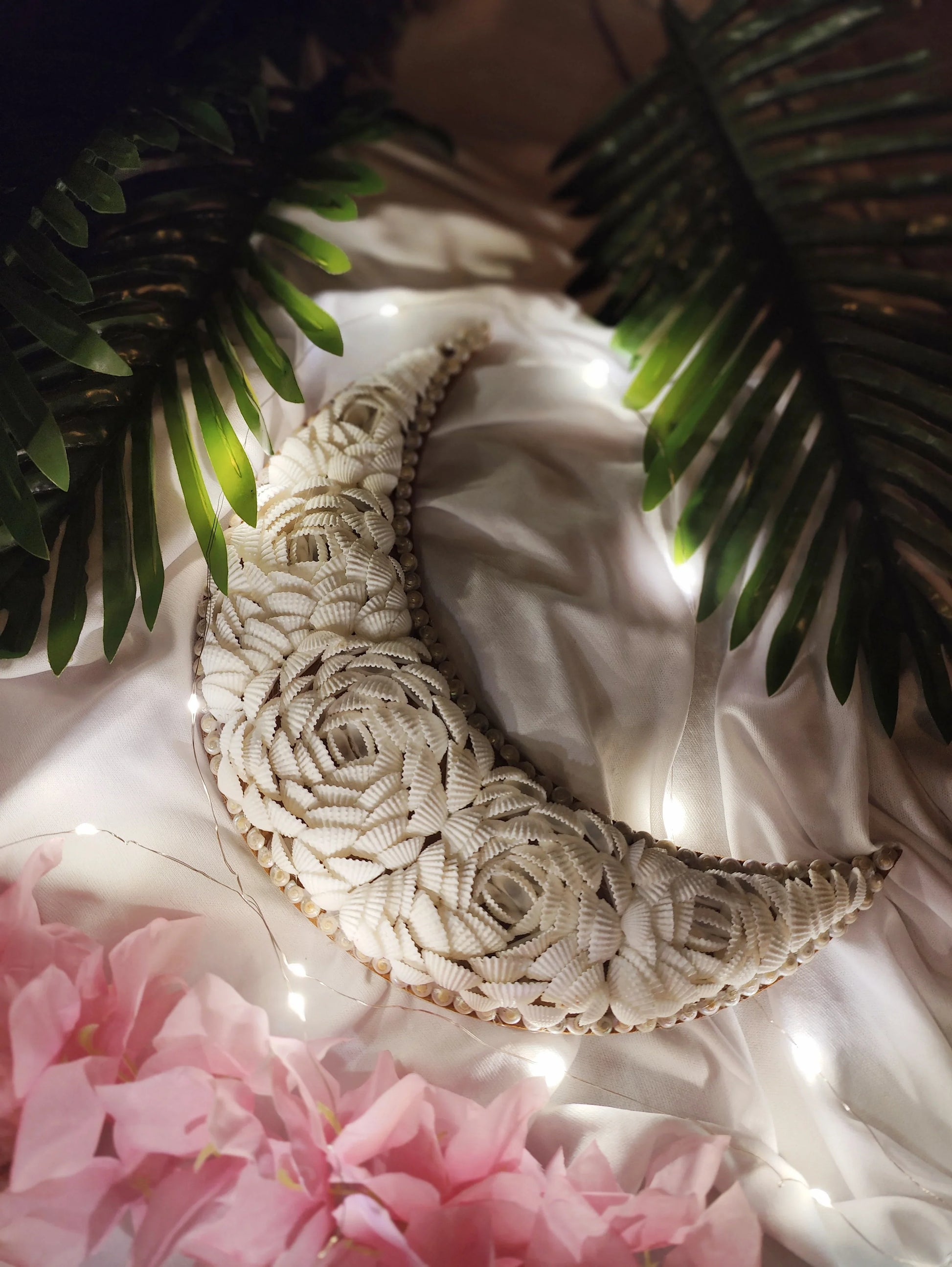 Shellkrafts Crenscent Moon Hanger|Wall hanging 12inch - Shellkrafts