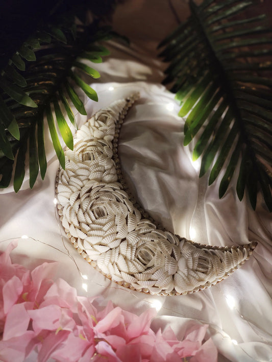 Shellkrafts Crenscent Moon Hanger|Wall hanging 12inch - Shellkrafts