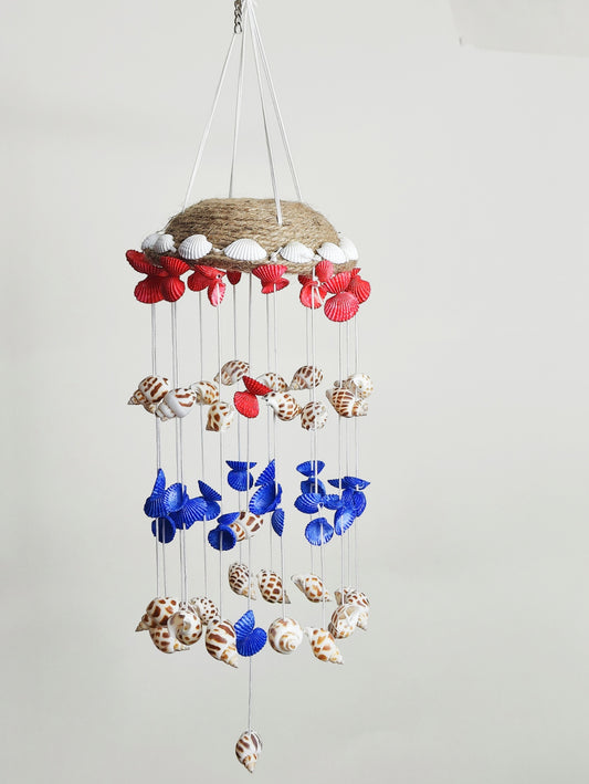 Sea shell mini windchime for Home decor 15inch - Shellkrafts