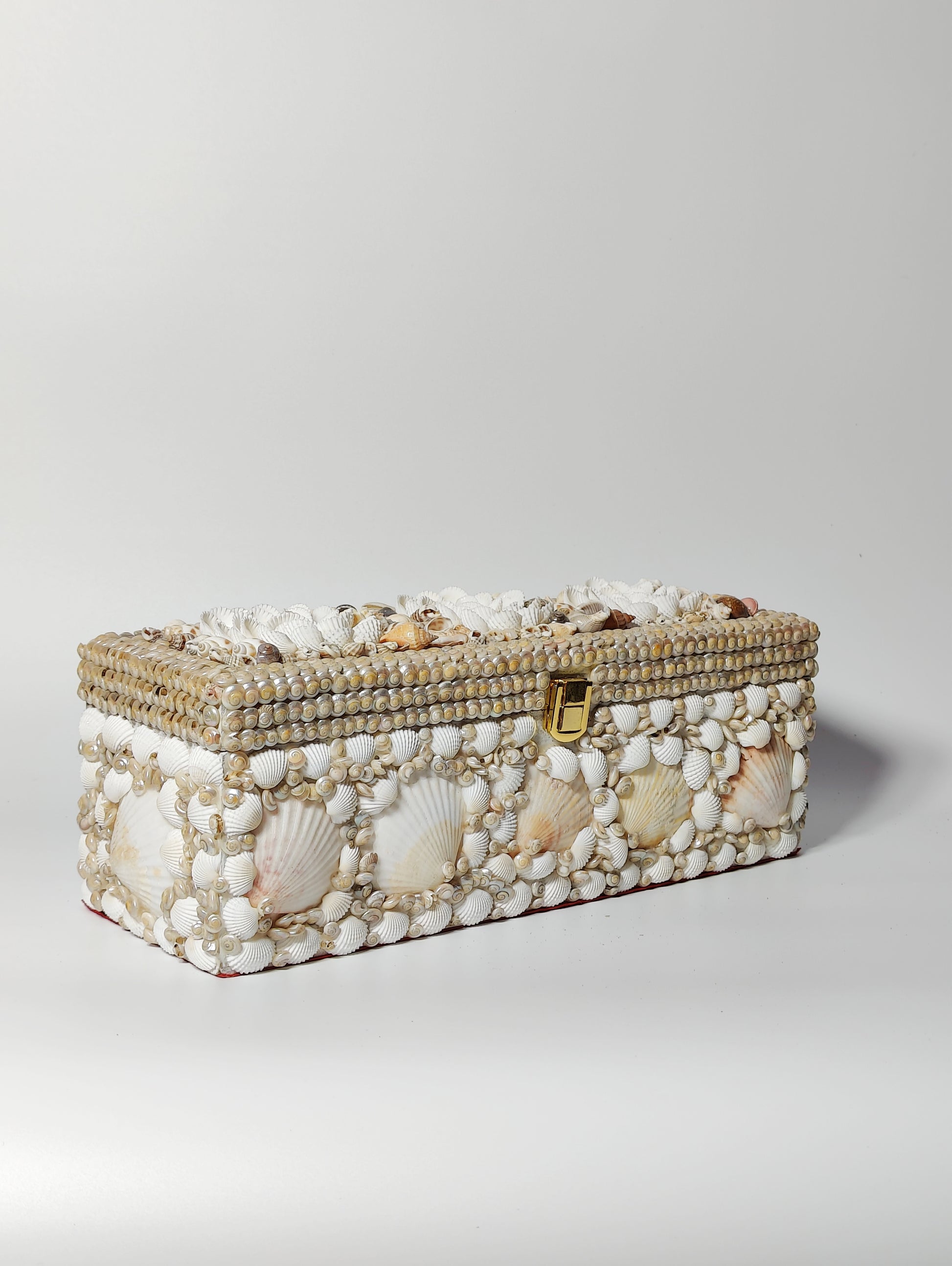 Bohemian Sea Shell Bangle Box 12x4inch - Shellkrafts
