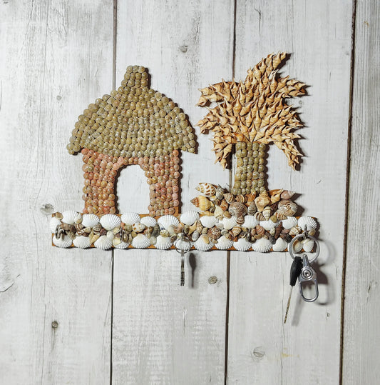 Shellkrafts Sea shell Key Hanger 5 Hooks - Shellkrafts