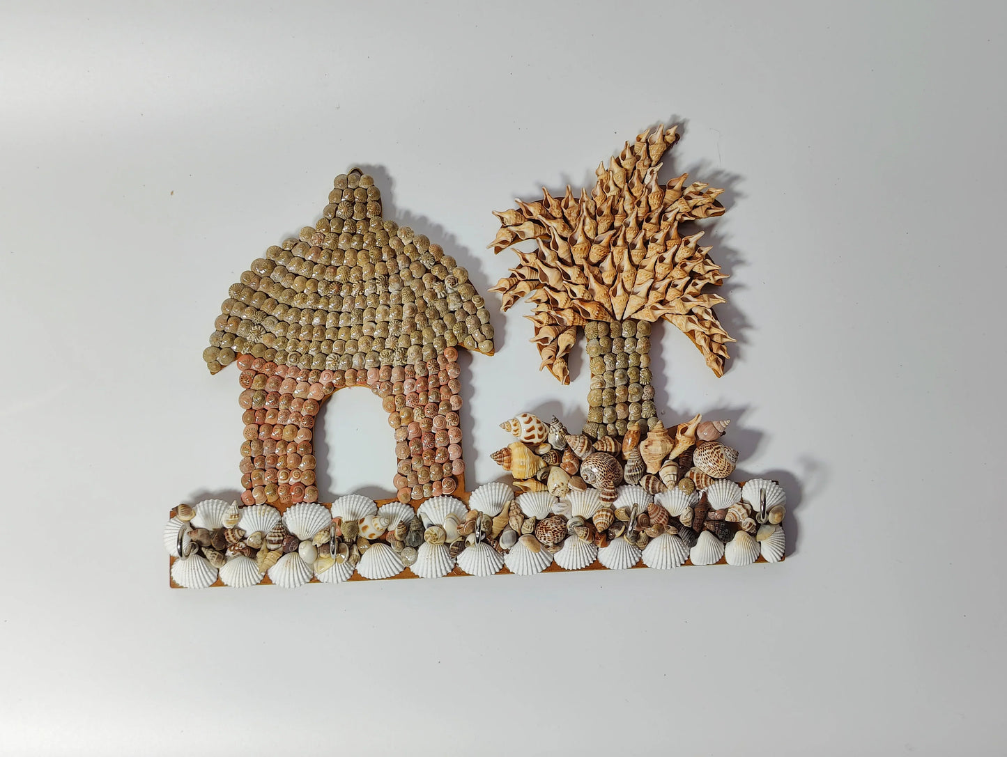 Shellkrafts Sea shell Key Hanger 5 Hooks - Shellkrafts