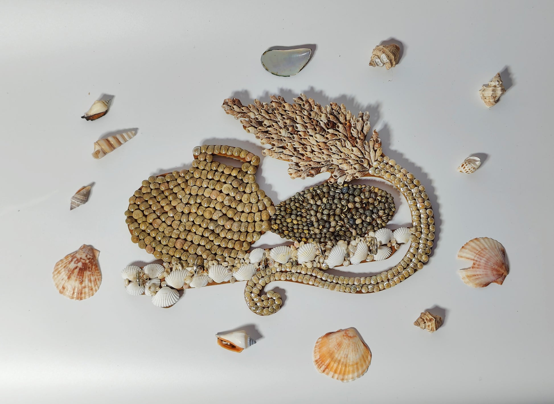Handcrafted Coastal Shell Mosaic Key Holder - Shellkrafts
