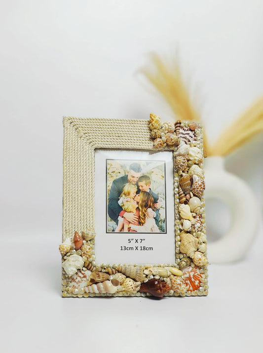Shellkrafts Macrame shell Photo frame 8x10inch - Shellkrafts