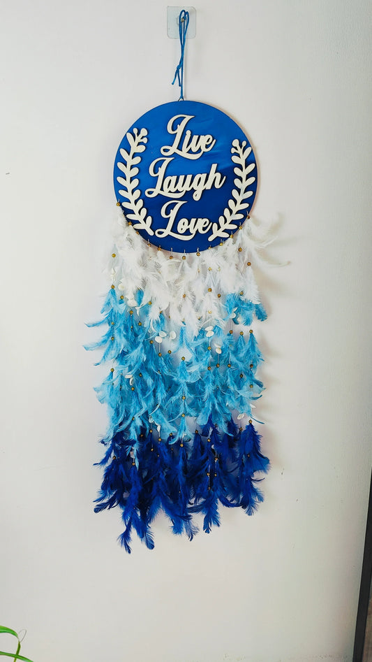 Live Laugh Love hanging Dream Catcher - Shellkrafts