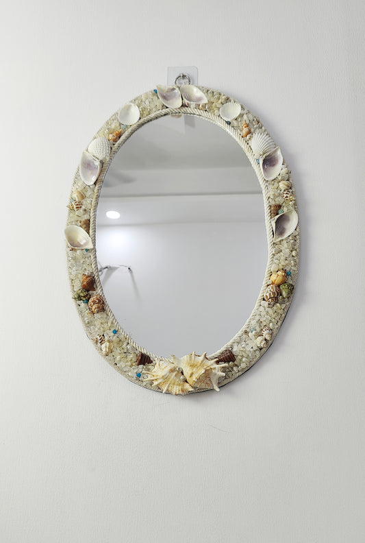 Coastal Seashell Mirror – Handcrafted Ocean-Inspired Wall Décor - Shellkrafts