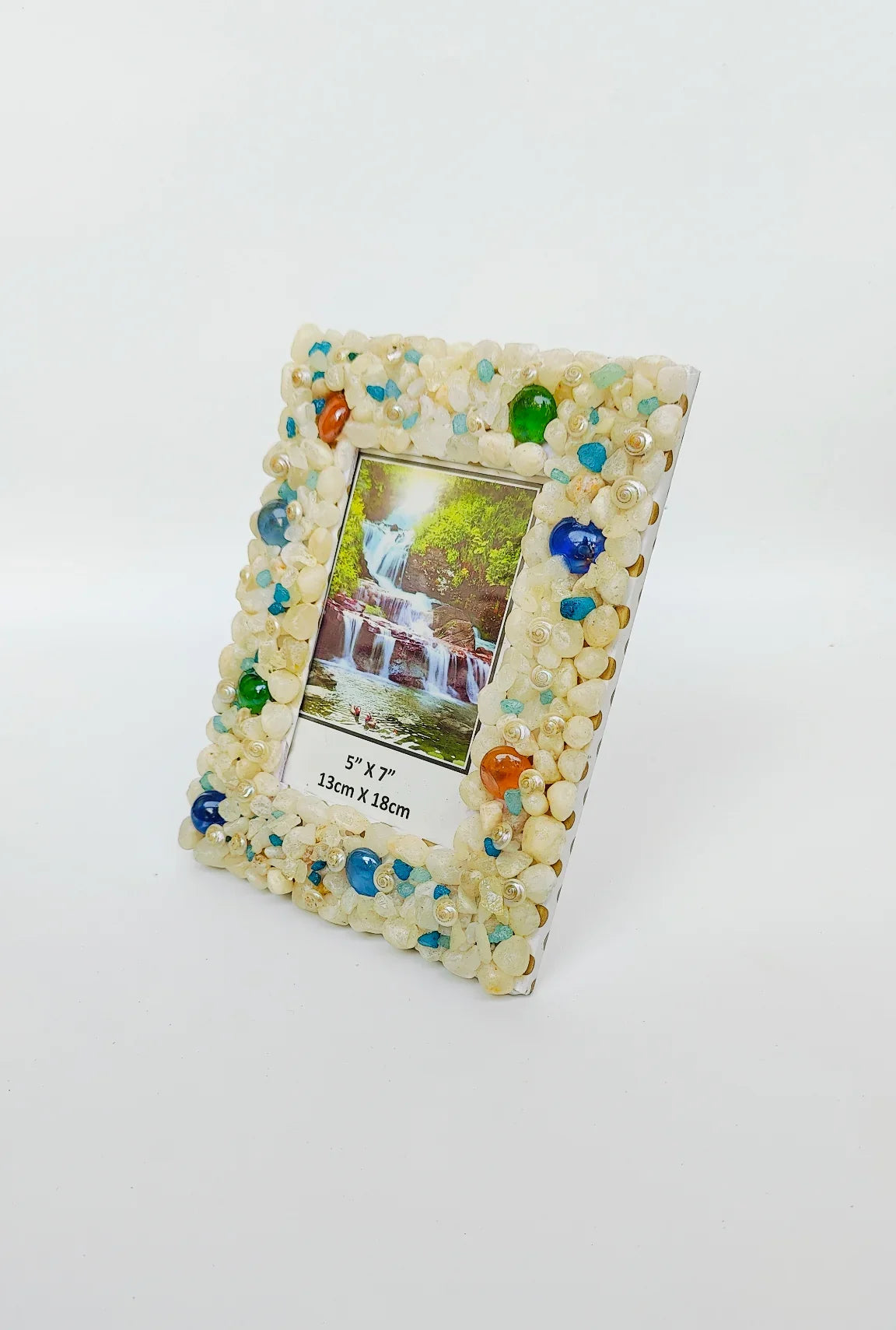 Shellkrafts Stone shell photo frame 7x9 inch - Shellkrafts