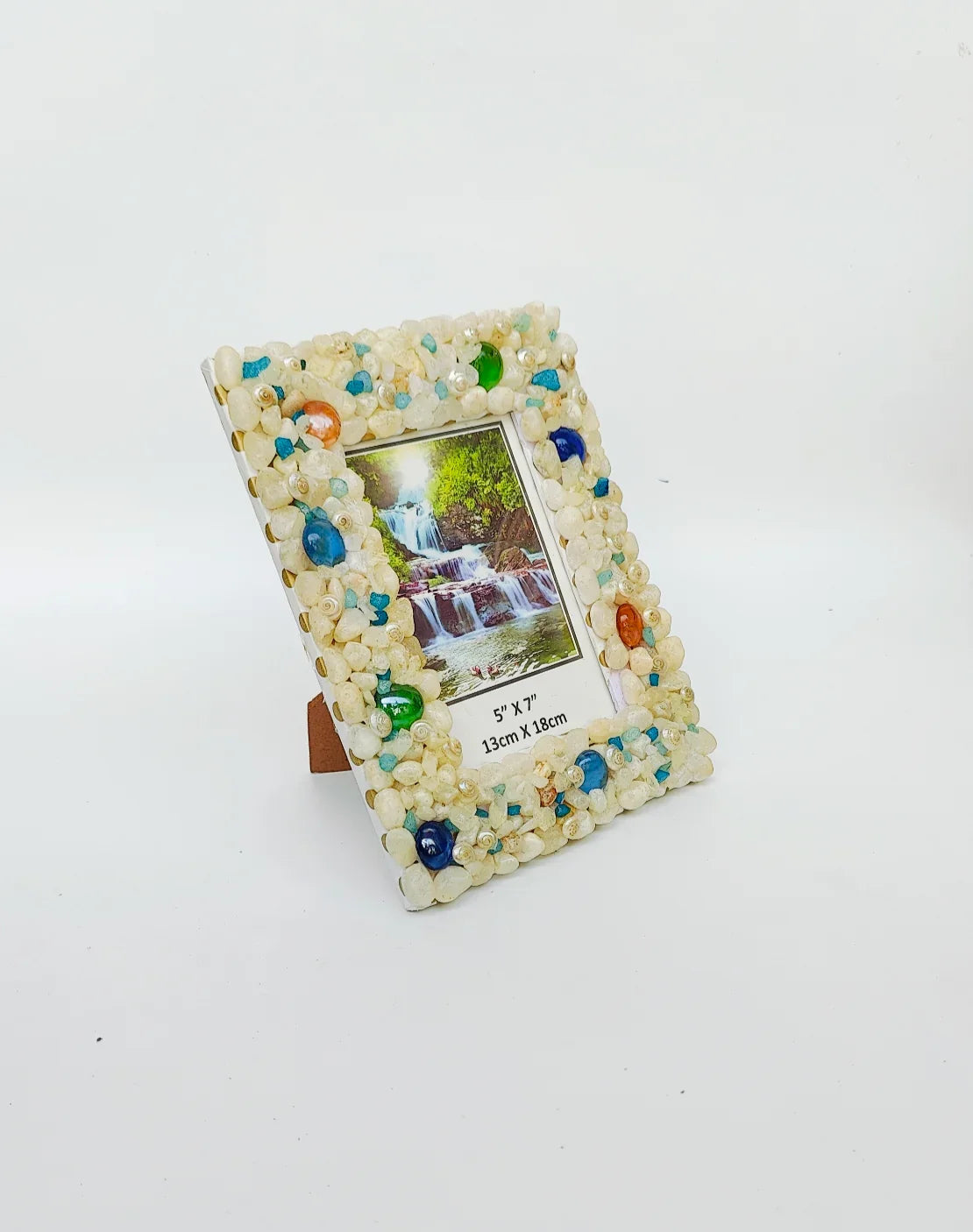 Shellkrafts Stone shell photo frame 7x9 inch - Shellkrafts