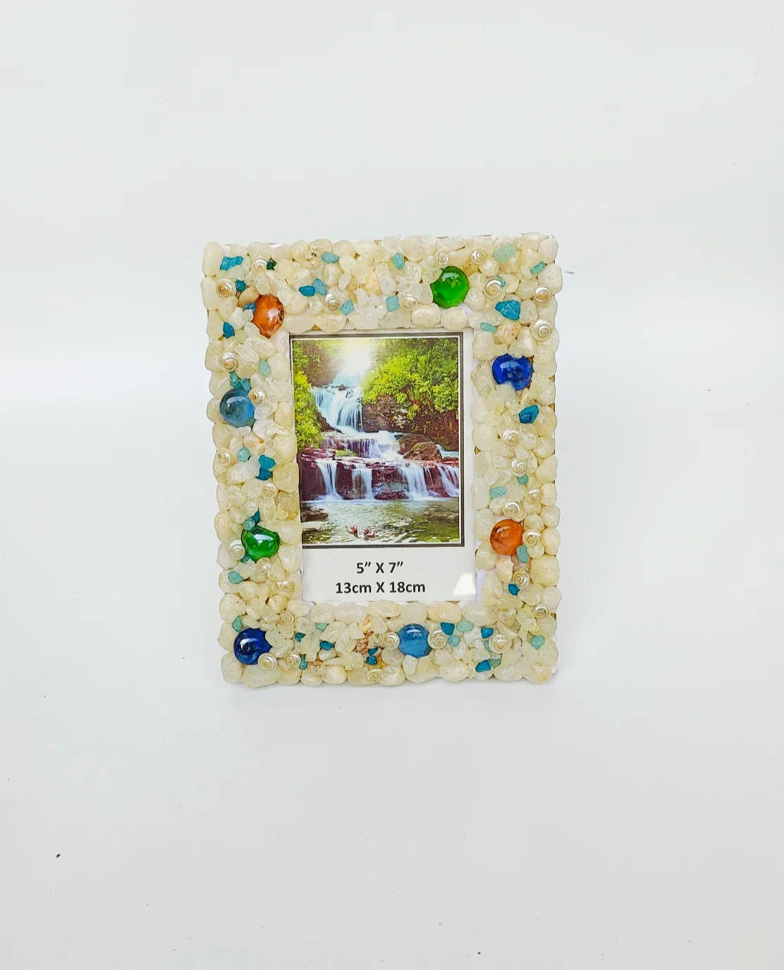 Shellkrafts Stone shell photo frame 7x9 inch - Shellkrafts