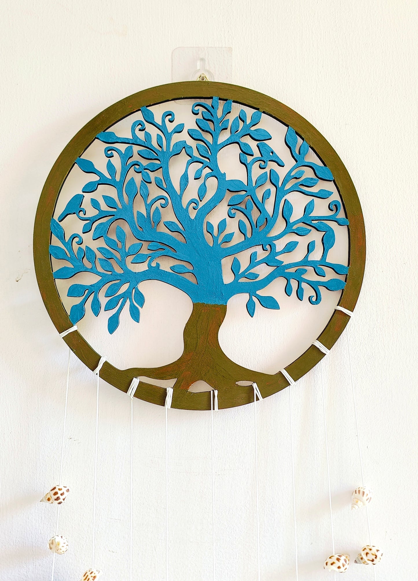 Handcrafted Tree of Life Wall Hanging with Tassels & Seashells – Boho Macramé Home Décor - Shellkrafts