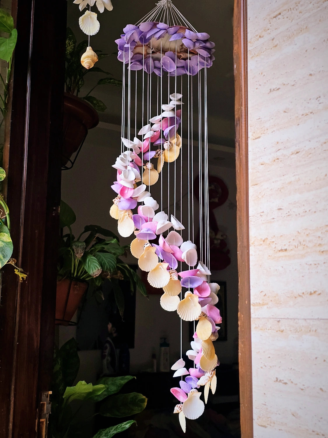 Illuminated Coastal Hanging Decor with Soft Ambient Glow - Shellkrafts