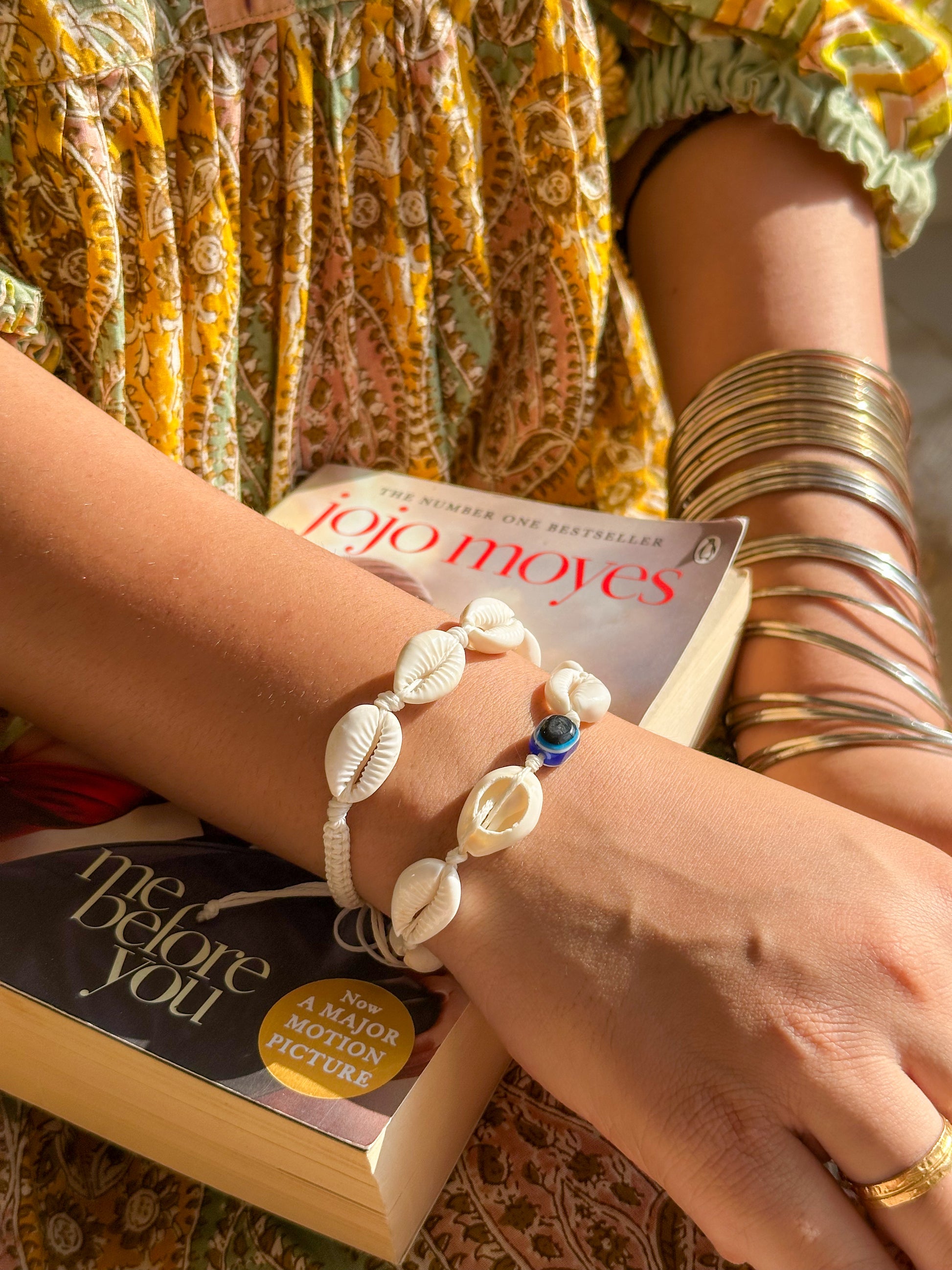 Handmade Natural Cowry Shell Bracelet – Boho Beach Bracelet with Genuine Shells & Adjustable Leather Cord - Shellkrafts