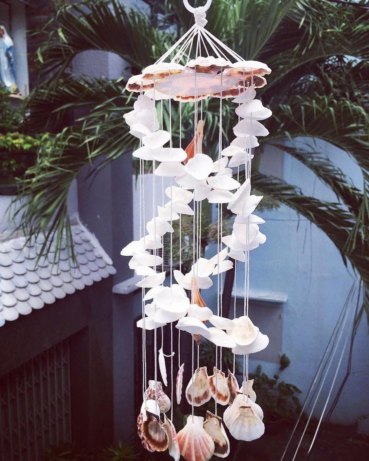 Coastal Seashell Wind Chime – Handcrafted Nautical Décor - Shellkrafts