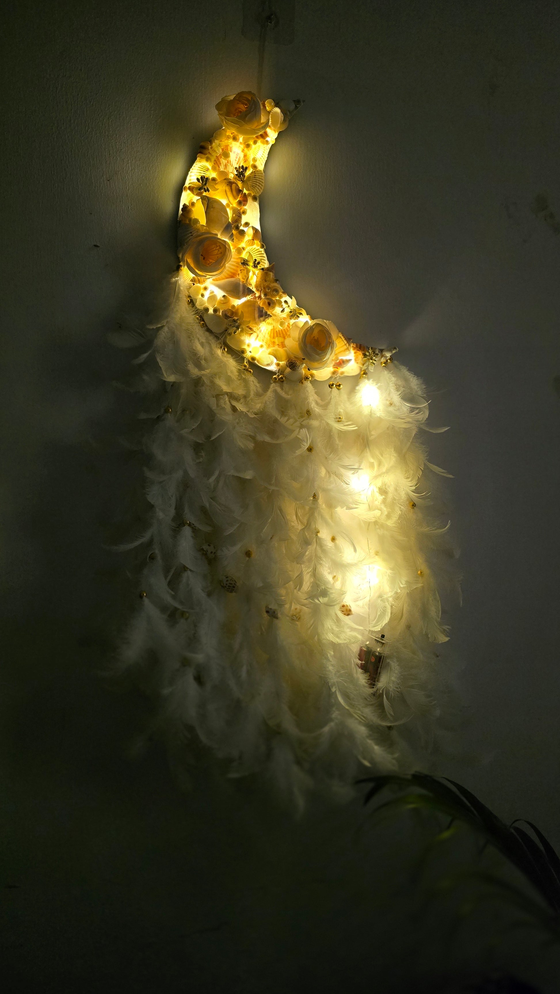 Fairy LED Moon DreamCatcher 35Inch - Shellkrafts